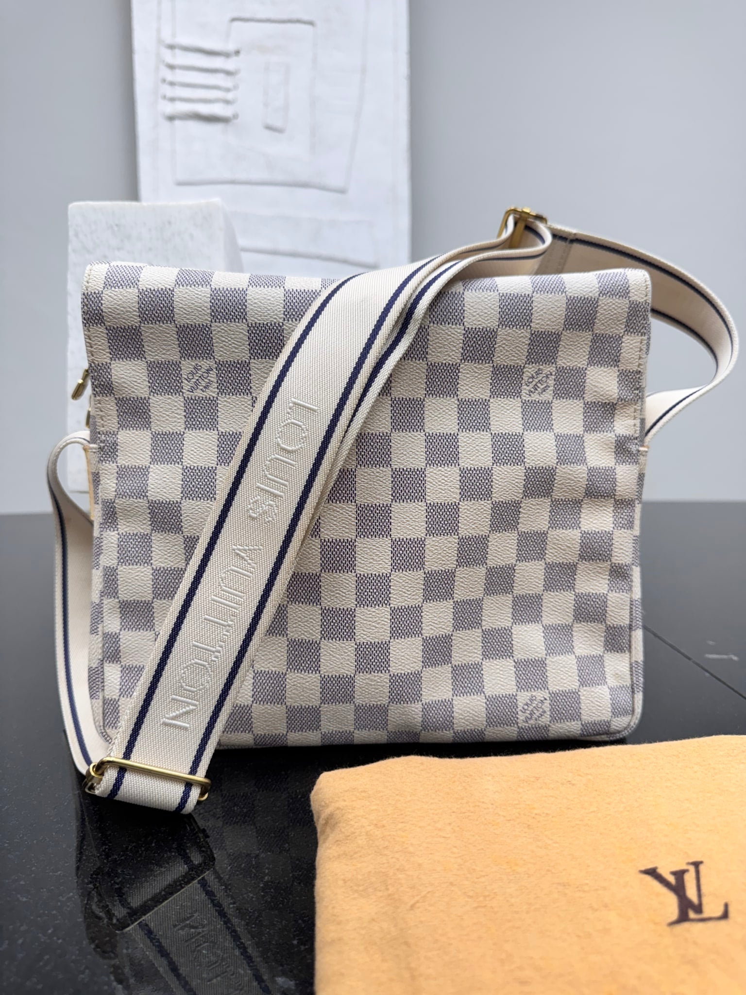 Louis Vuitton Damier Azur Naviglio Messenger Bag