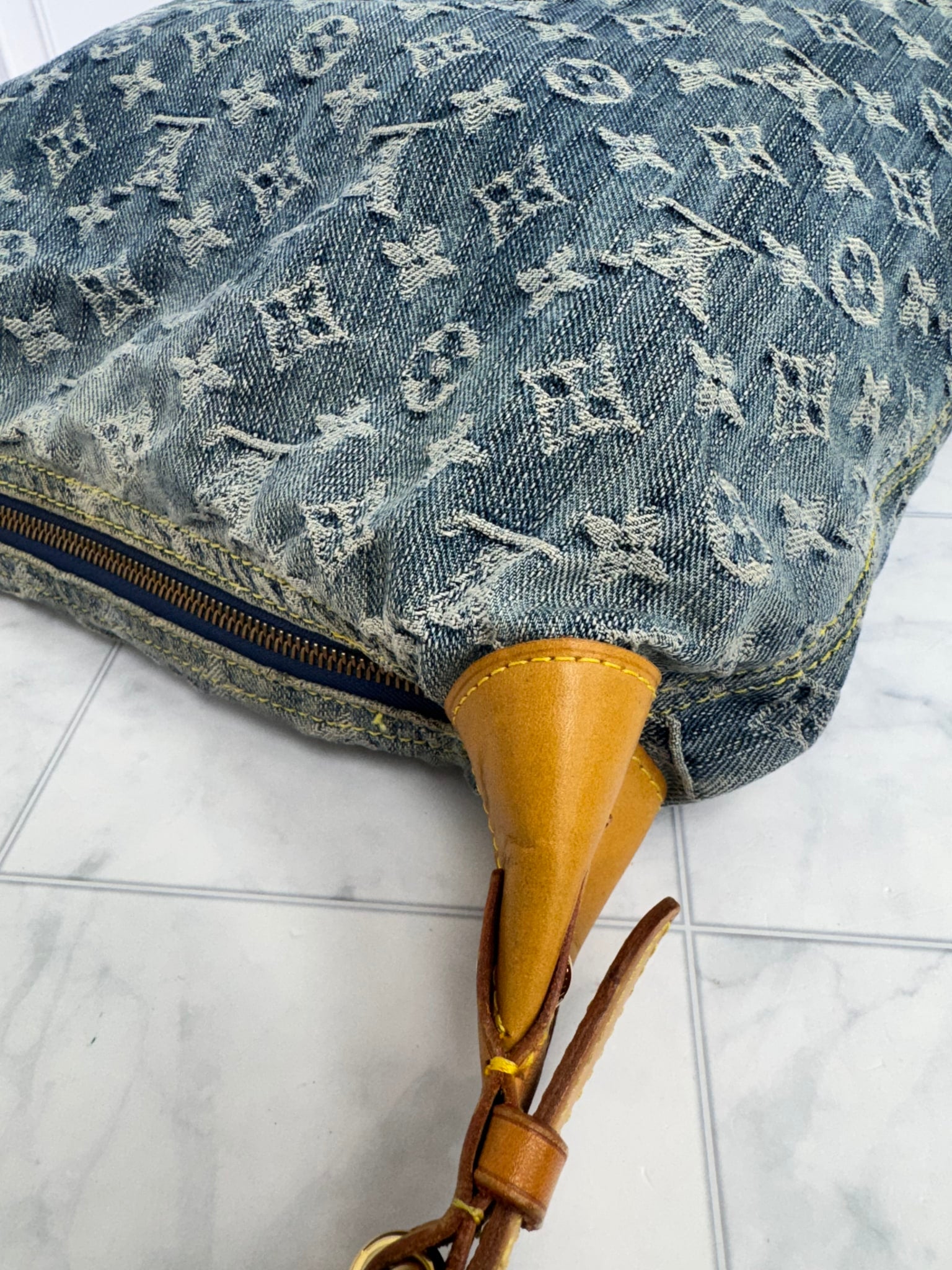 Louis Vuitton Blue Monogram Denim Baggy GM