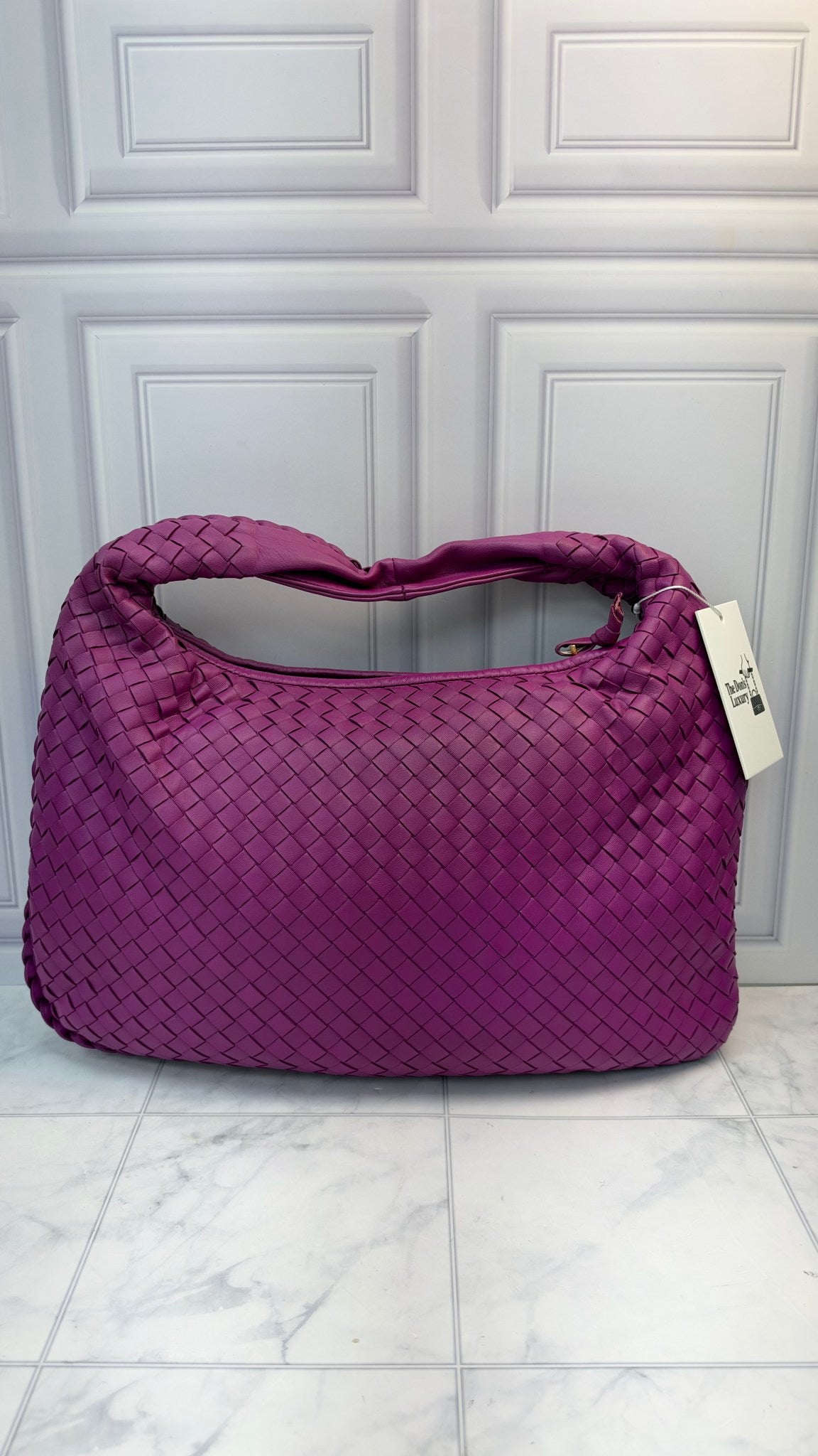 Bottega Veneta Purple Nappa Intrecciato Veneta Hobo Bag