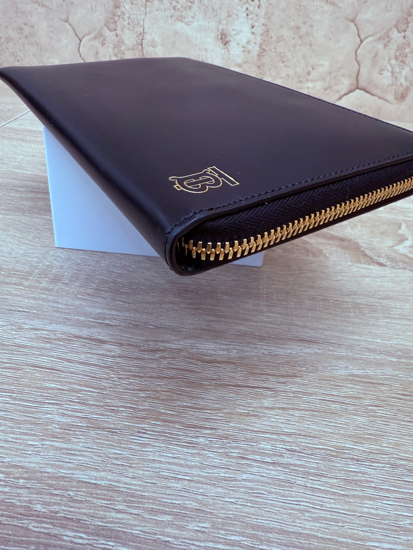 BRAND NEW- Burberry Black Leather Wallet Clutch