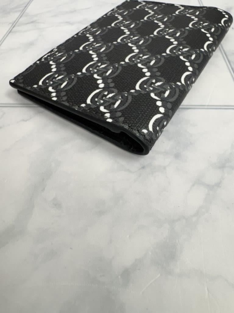LIKE NEW - Gucci Black GG Shadow Coated Canvas Pocket Organizer