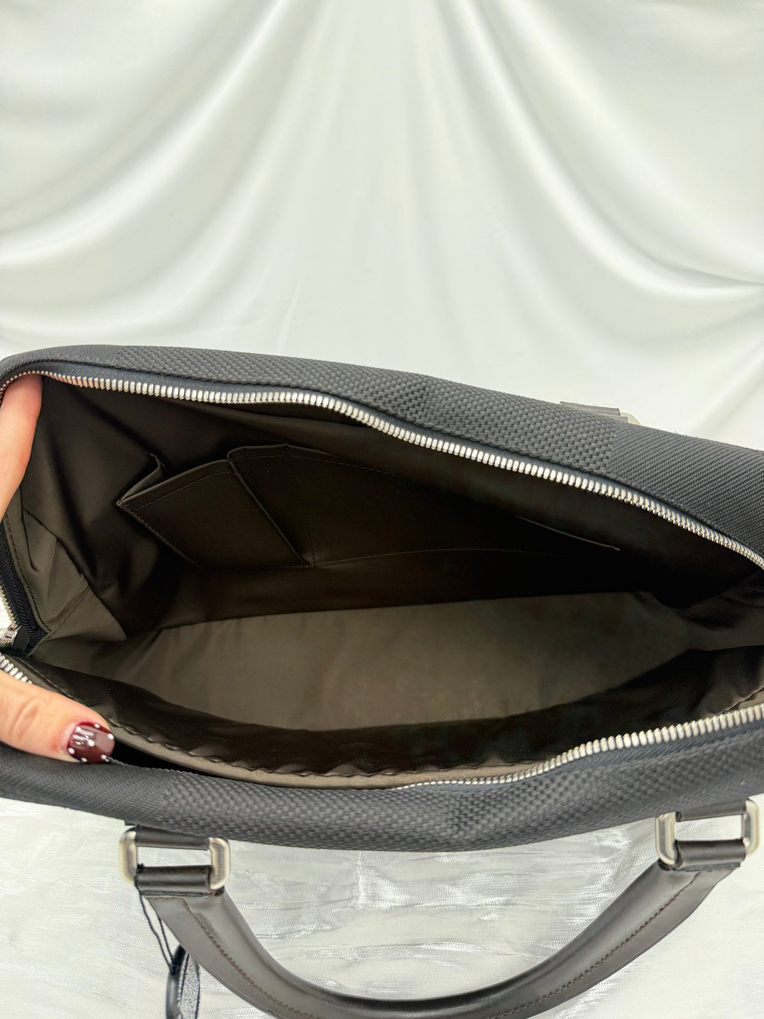 Louis Vuitton Black Damier Geant Yak Business Bag