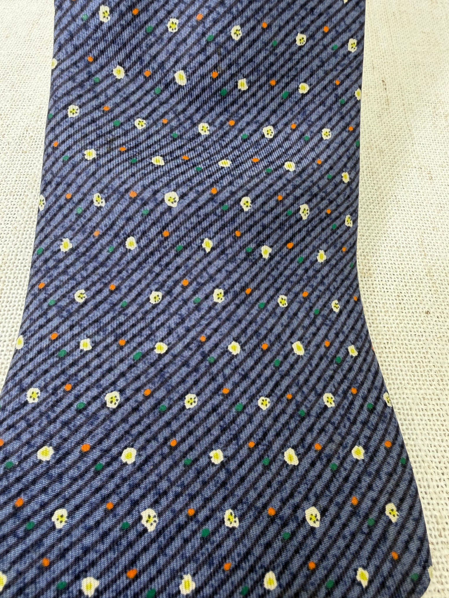 Hermes Blue Silk Tie