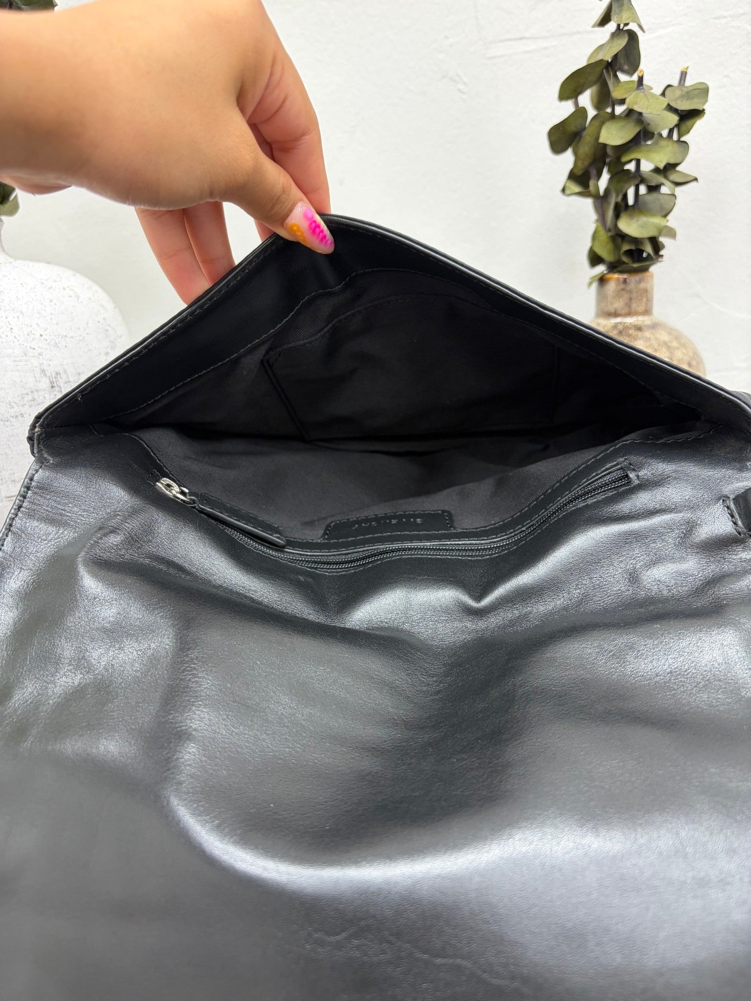 Givenchy Black Nylon Studded Wristlet Clutch