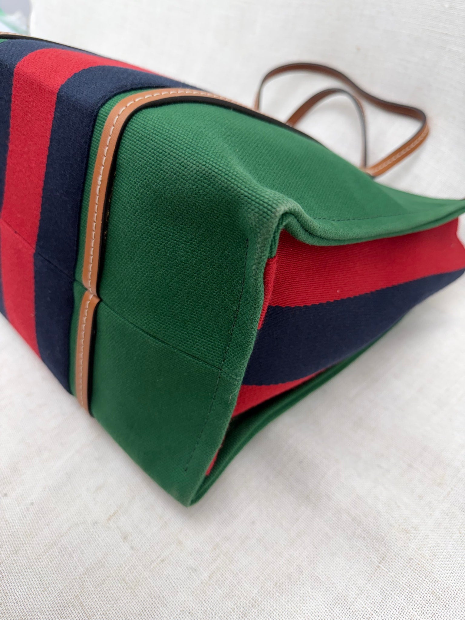 Gucci Green Canvas Web Interlocking G Tote Bag