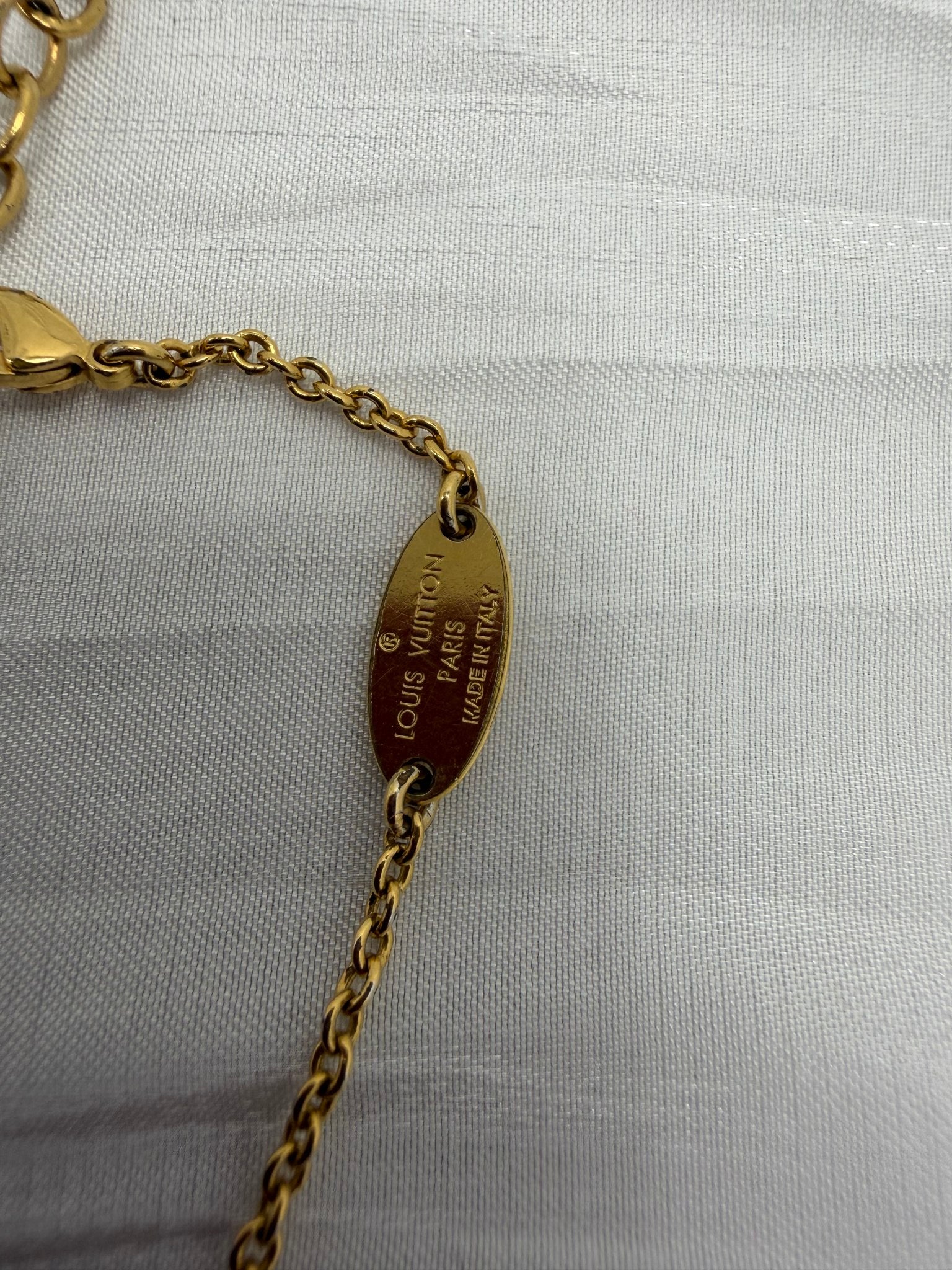 Louis Vuitton Gold Tone Essential V Bracelet