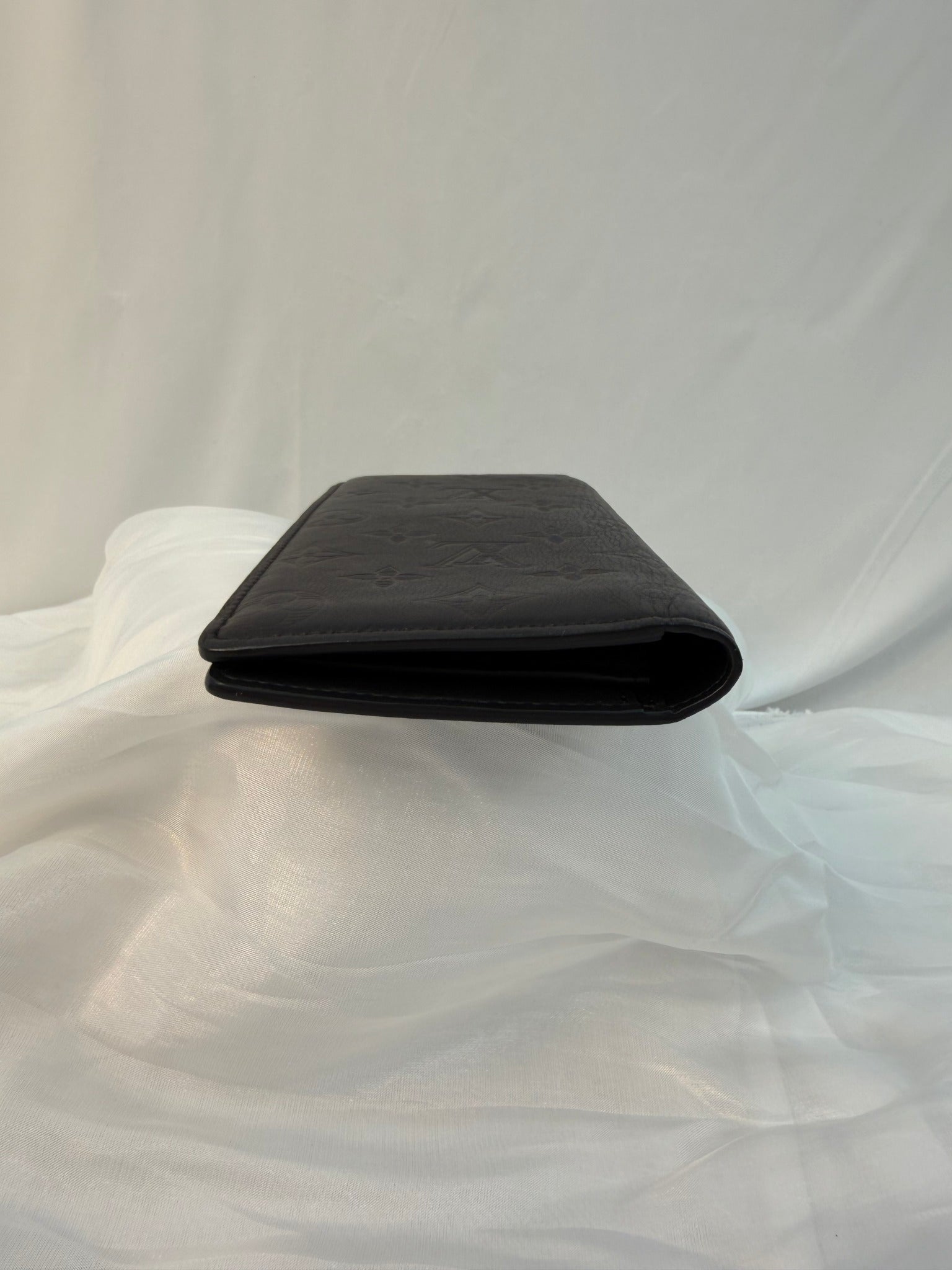 Louis Vuitton Black Leather Monogram Brazza Wallet