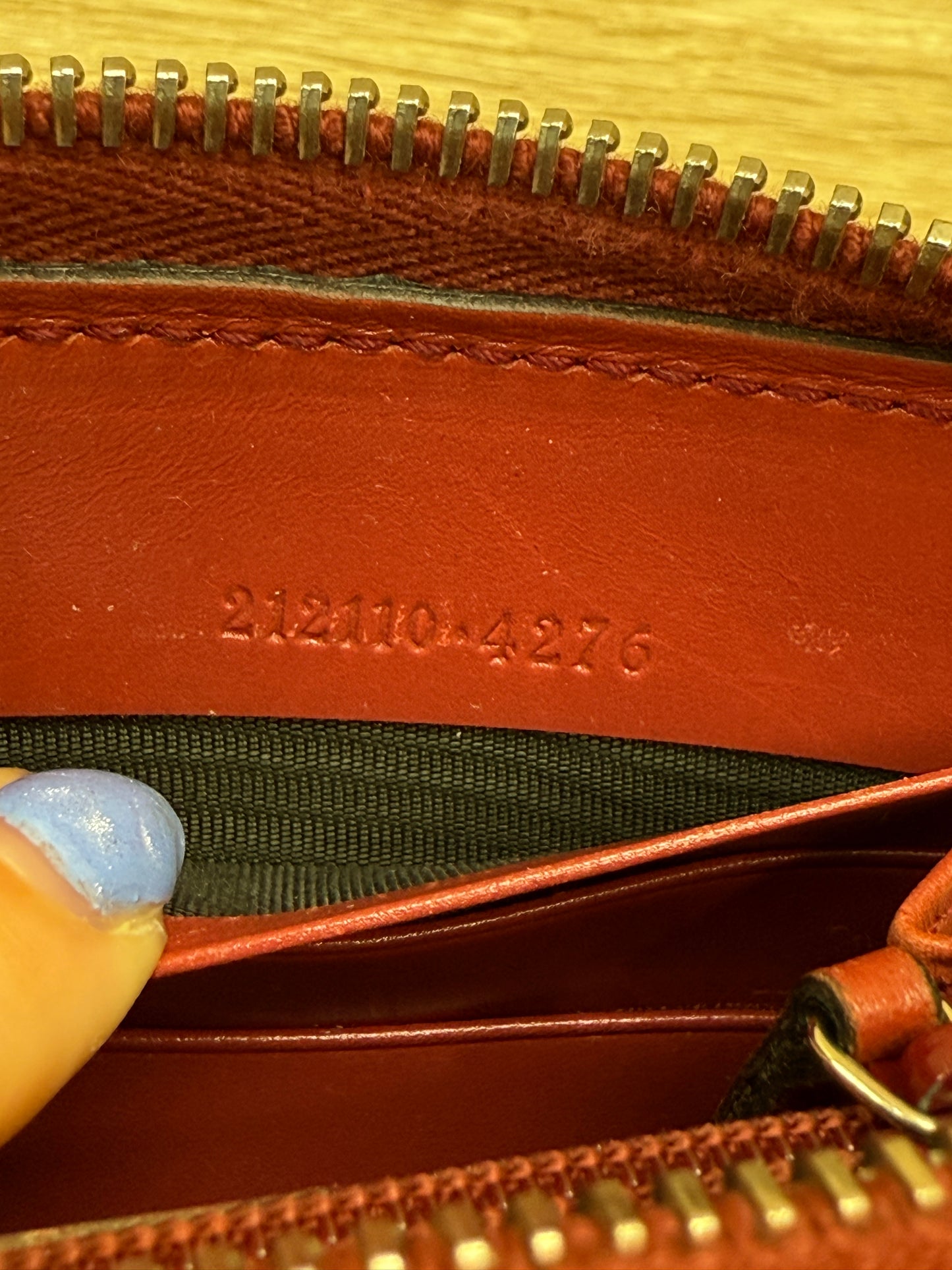 Gucci Wine Red Microguccissima Leather Zippy Wallet