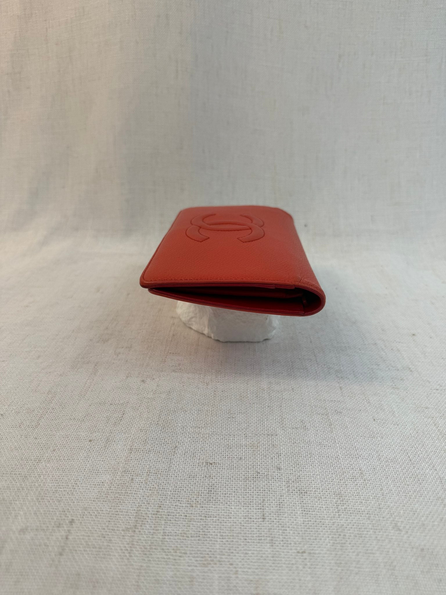 Chanel Coral Caviar Leather Timeless Long Wallet