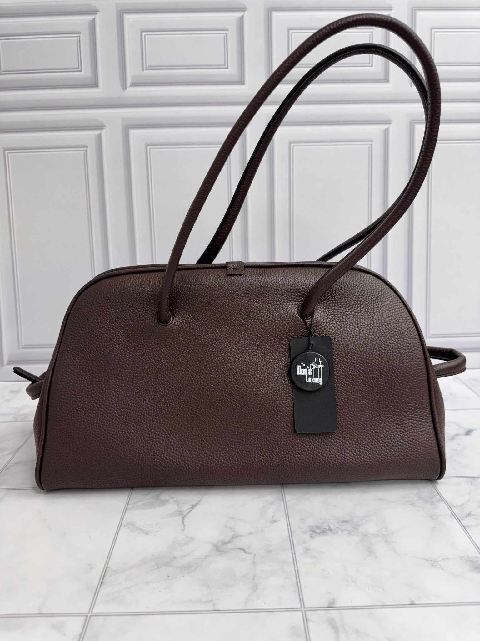 BRAND NEW - Jacquemus Brown Grained Leather Le Turismo Shoulder Bag