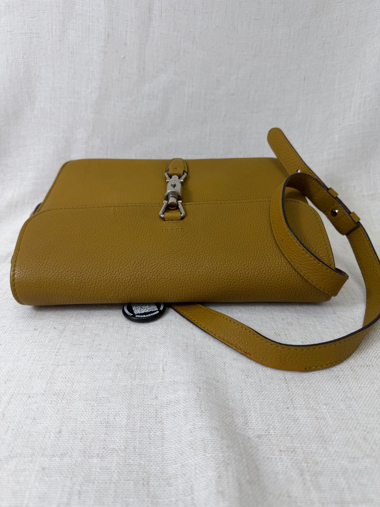 Gucci Mustard Yellow Leather Soft Jackie Crossbody Bag