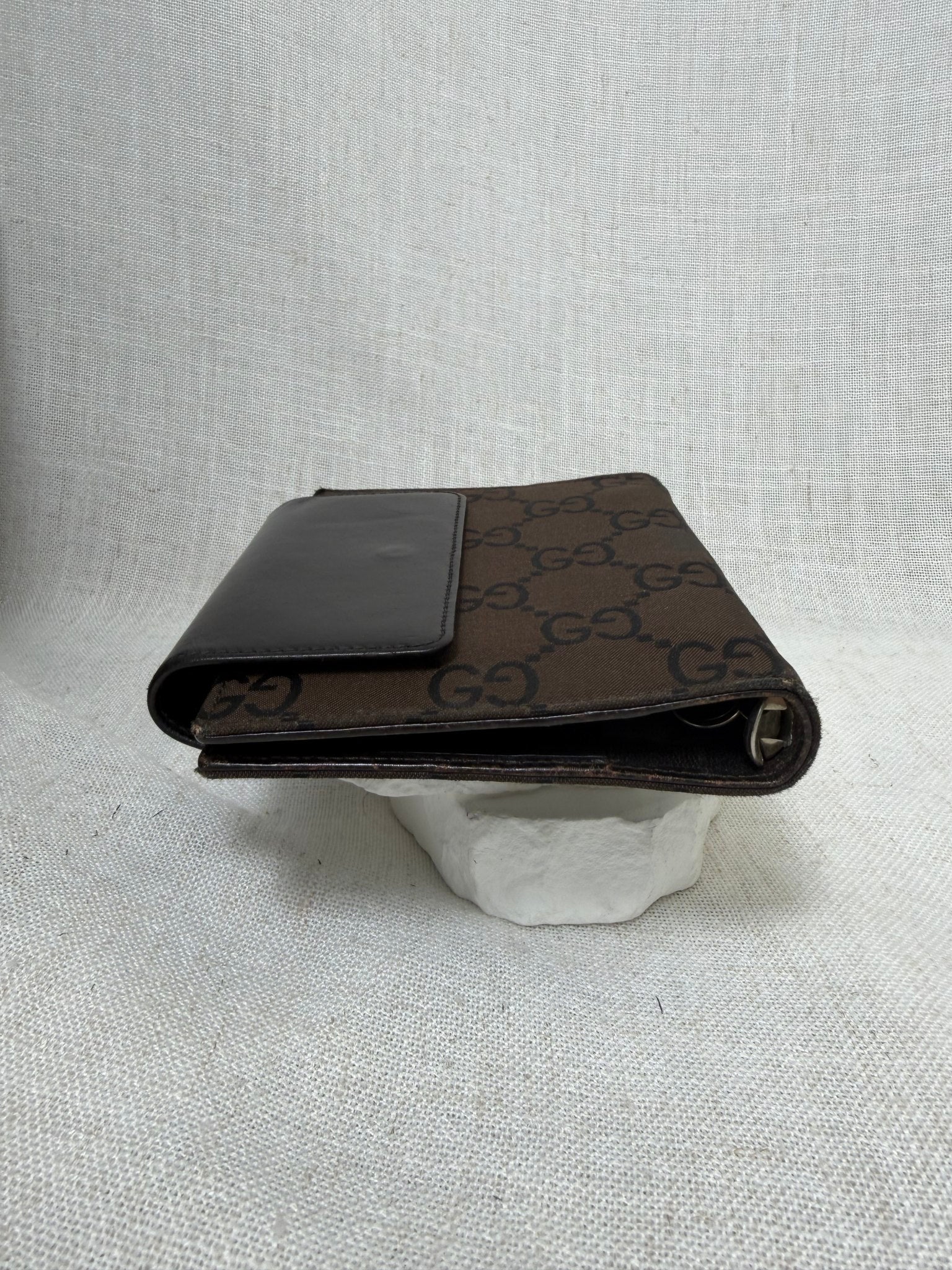 Gucci Brown Canvas Passport Agenda Cover