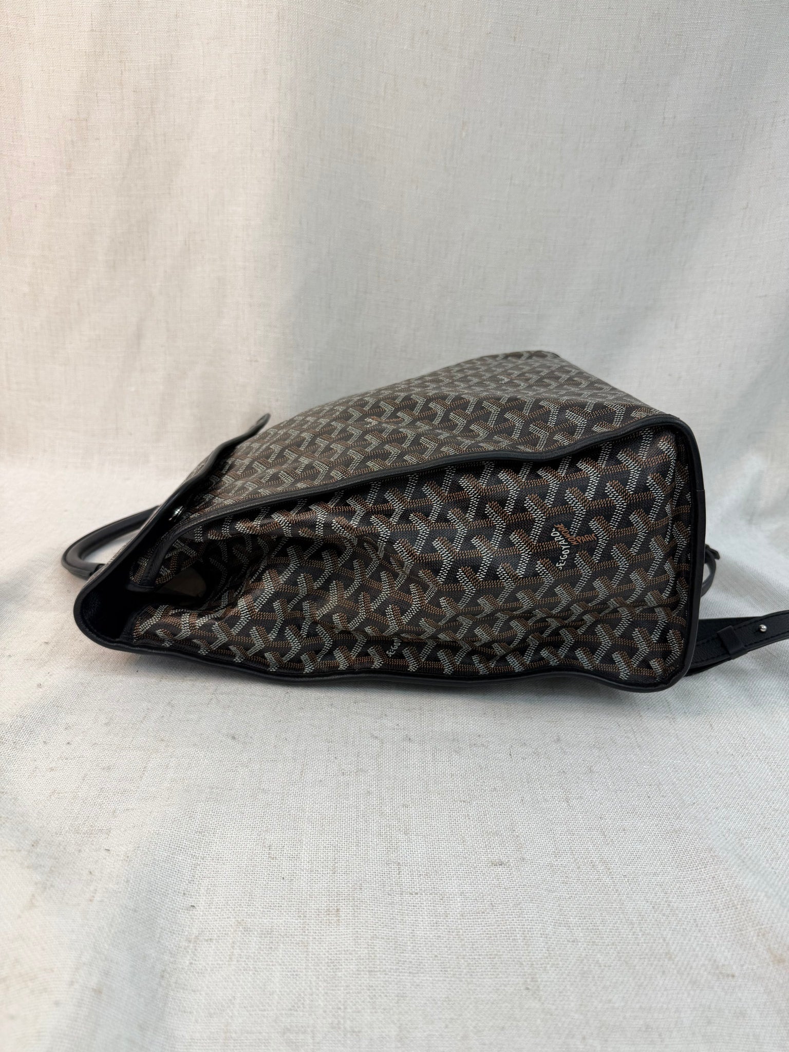 Goyard Black Leather Goyardine Saint Leger Backpack