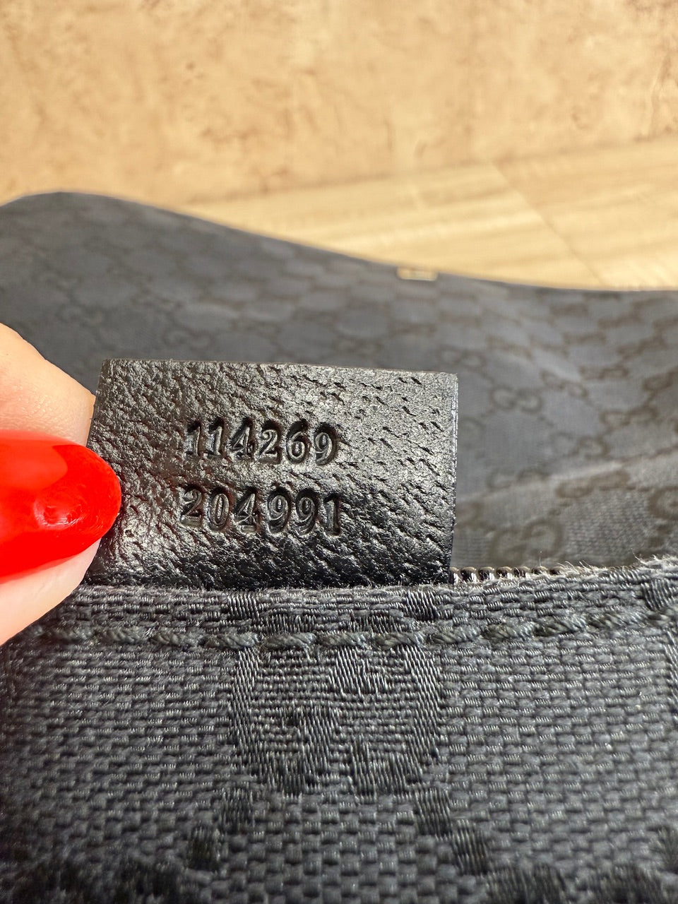 Gucci GG Black Canvas Messenger Bag