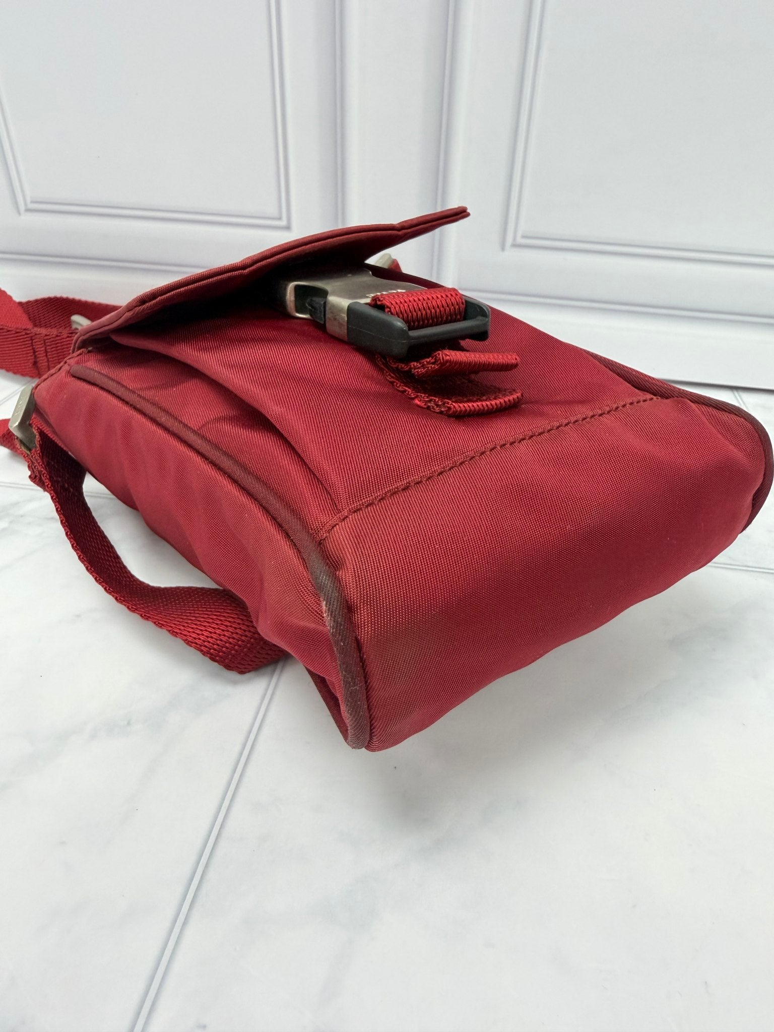 Prada Red Nylon Mini Crossbody Bag