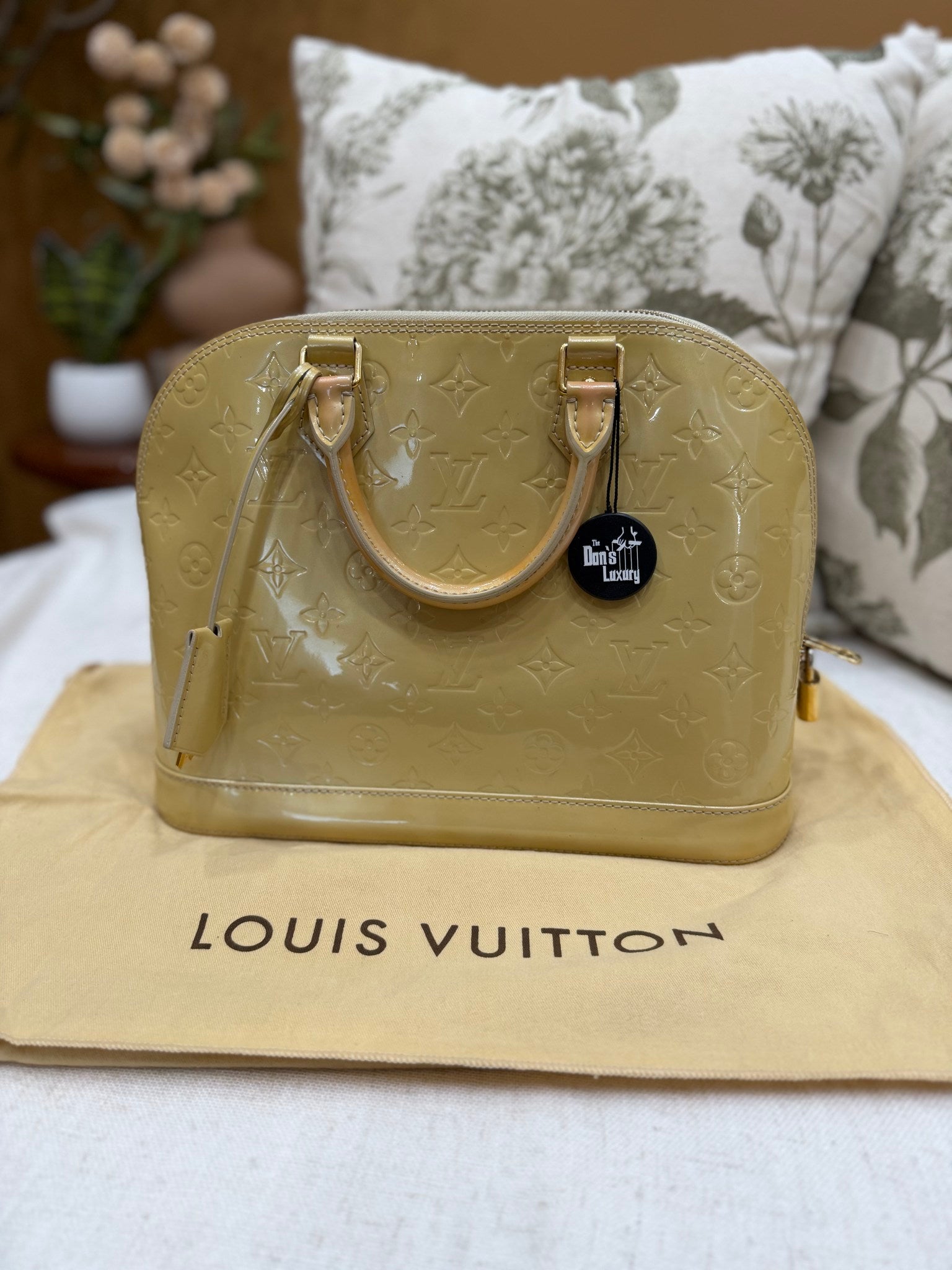 Louis Vuitton Yellow Vernis Alma PM