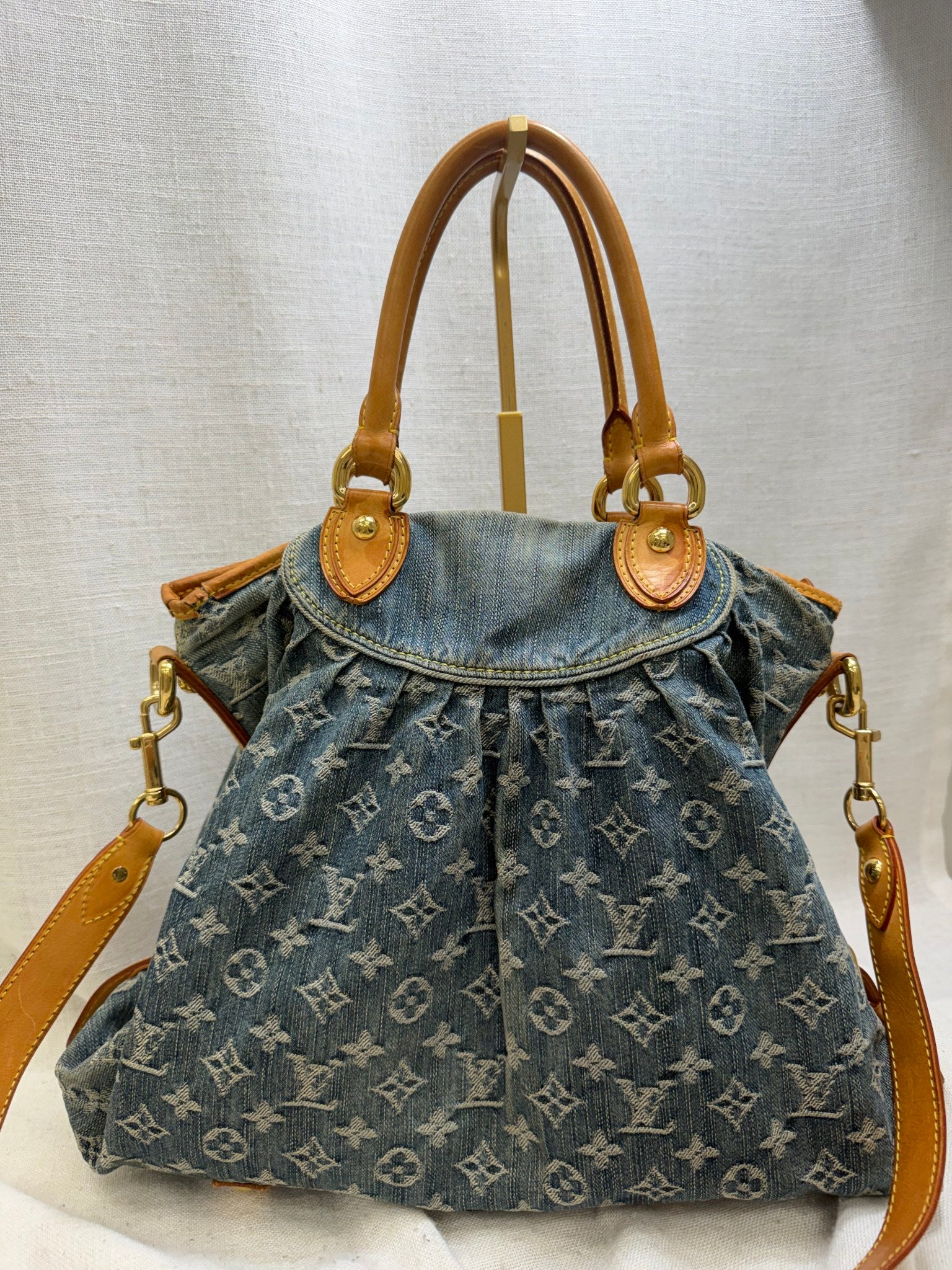 Louis Vuitton Blue Denim Monogram Neo Cabby Tote Bag