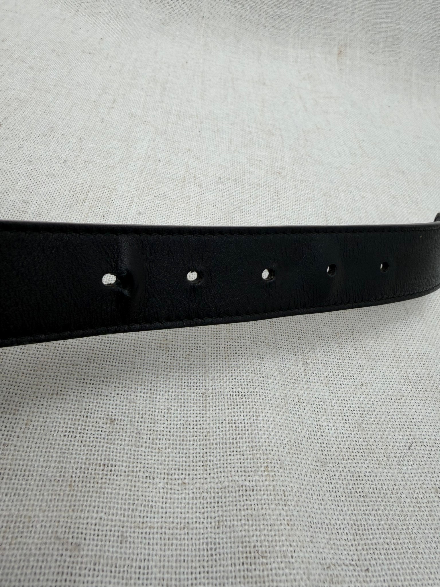 Gucci Black Leather Marmont Belt Size 80/32