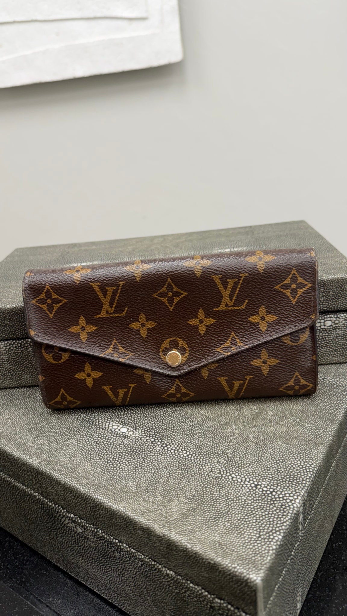 Louis Vuitton Monogram & Red Sarah Wallet