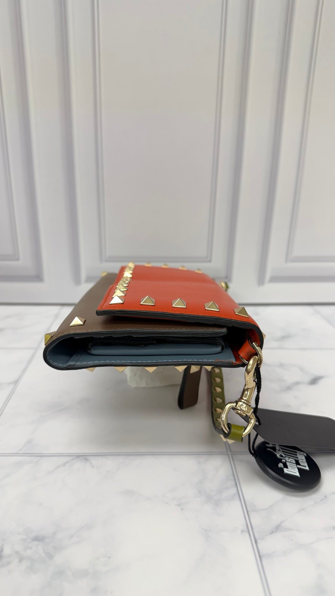 Valentino Multicolor Leather Rockstud Shoulder Bag