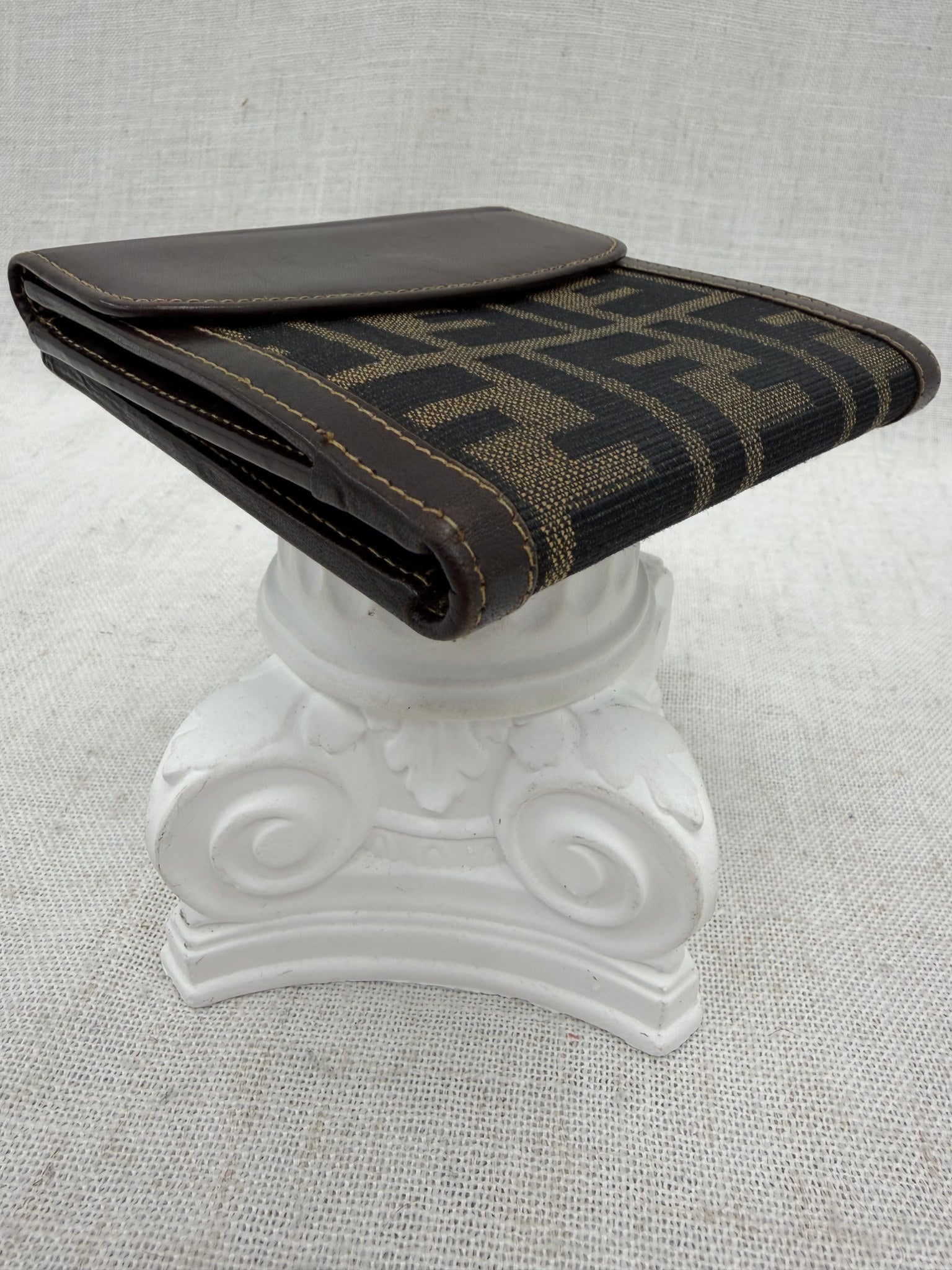 Fendi Brown Zucca Compact Wallet