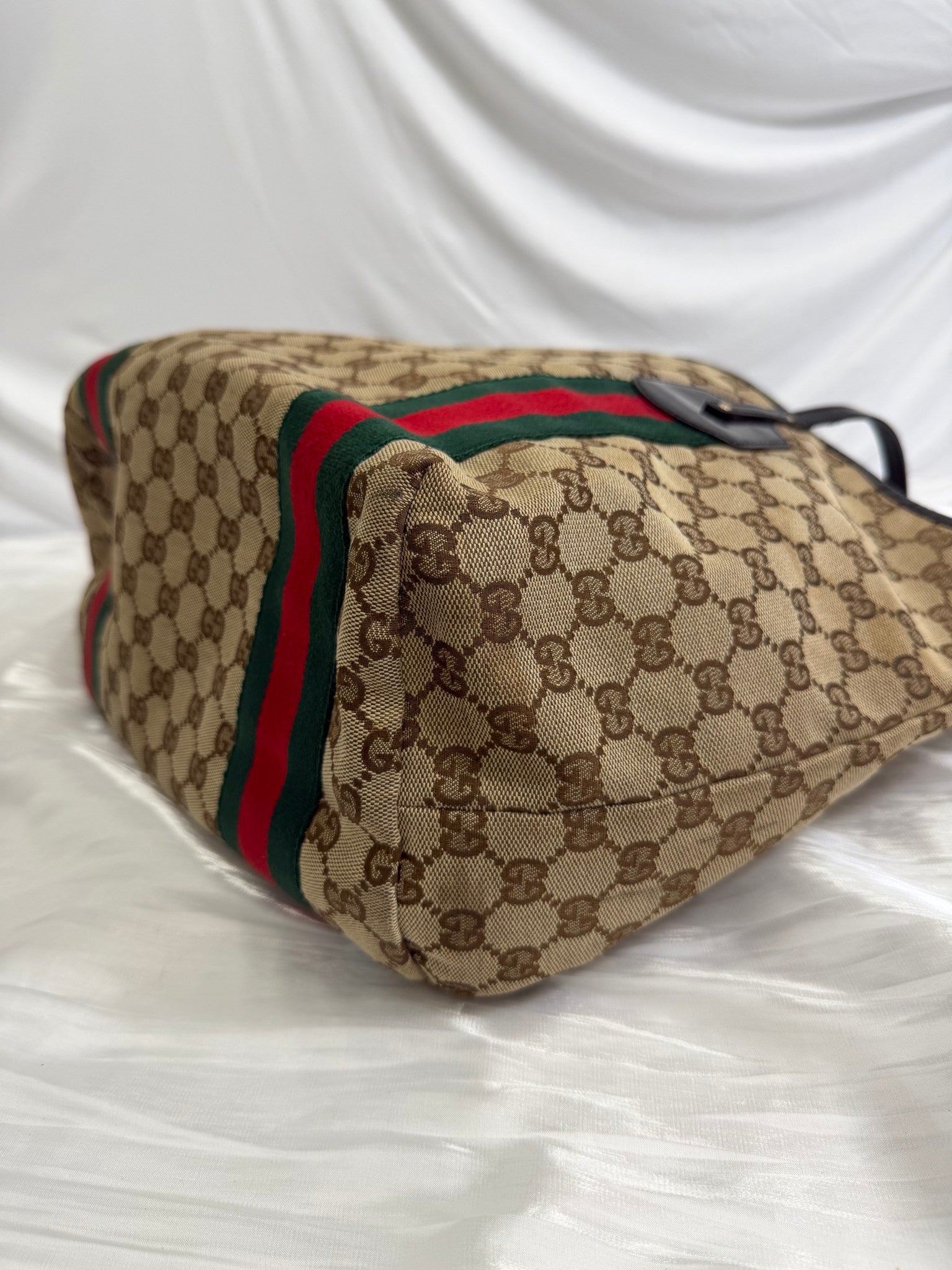 Gucci Brown GG Canvas Web Jolie Tote Bag