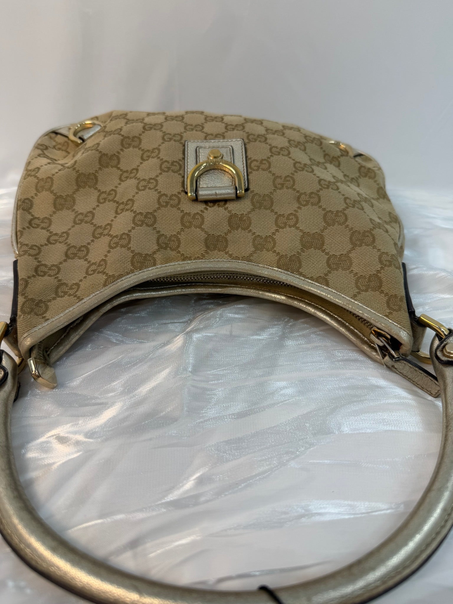 Gucci Brown Canvas Abbey Hobo Bag