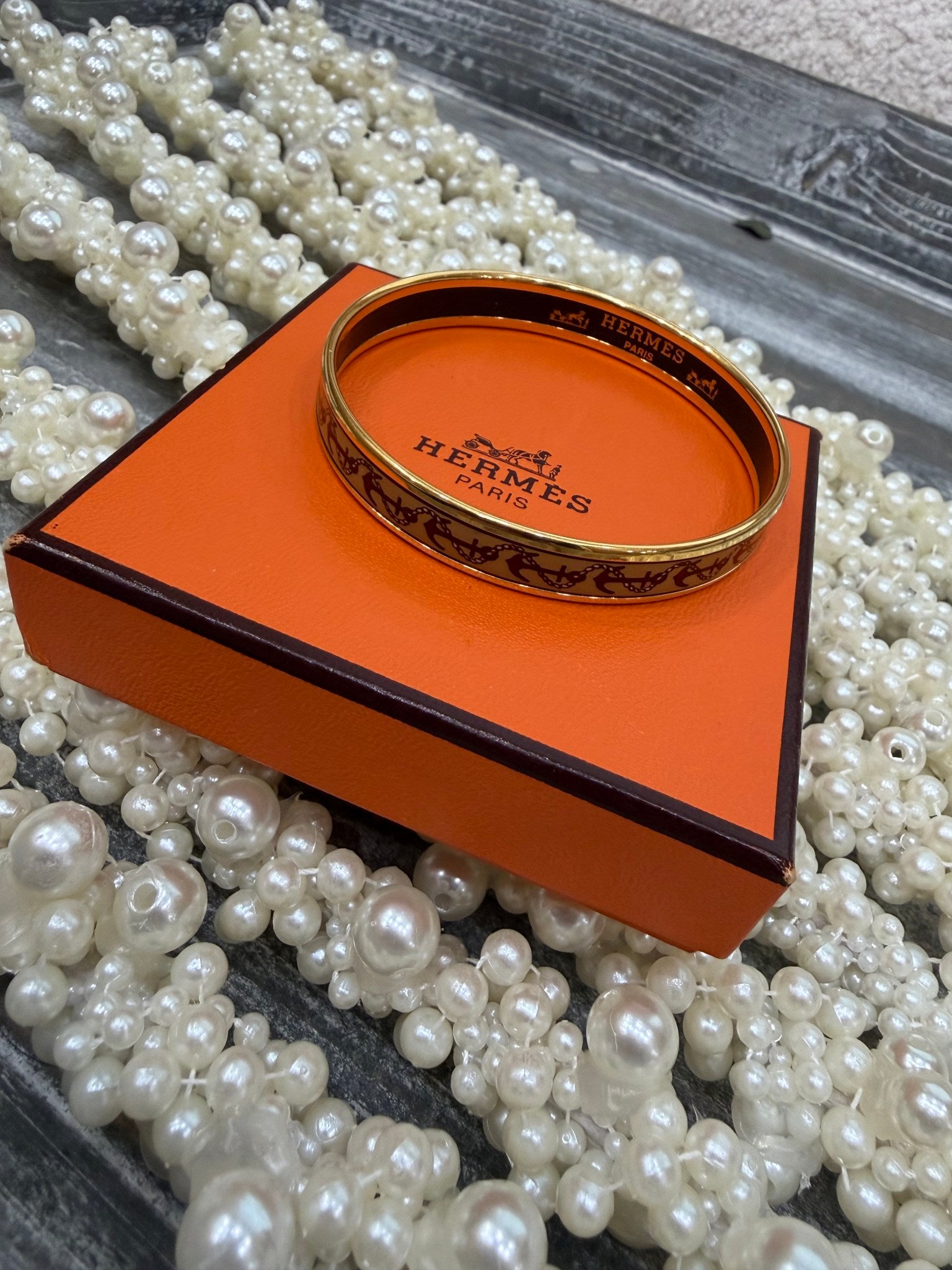 Hermes Anchor Enamel Bangle