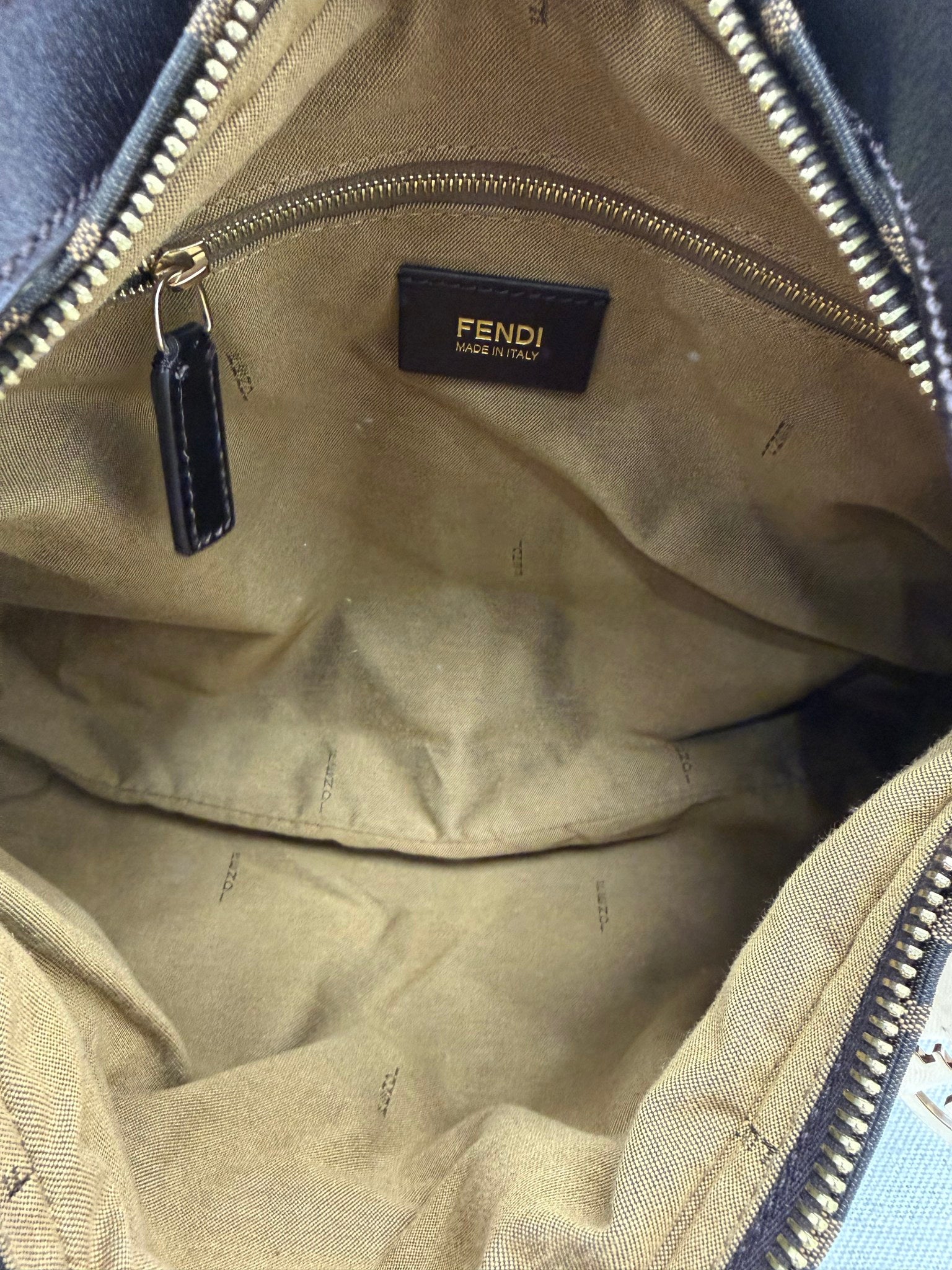 Fendi Brown Zucca Chef Shoulder Bag