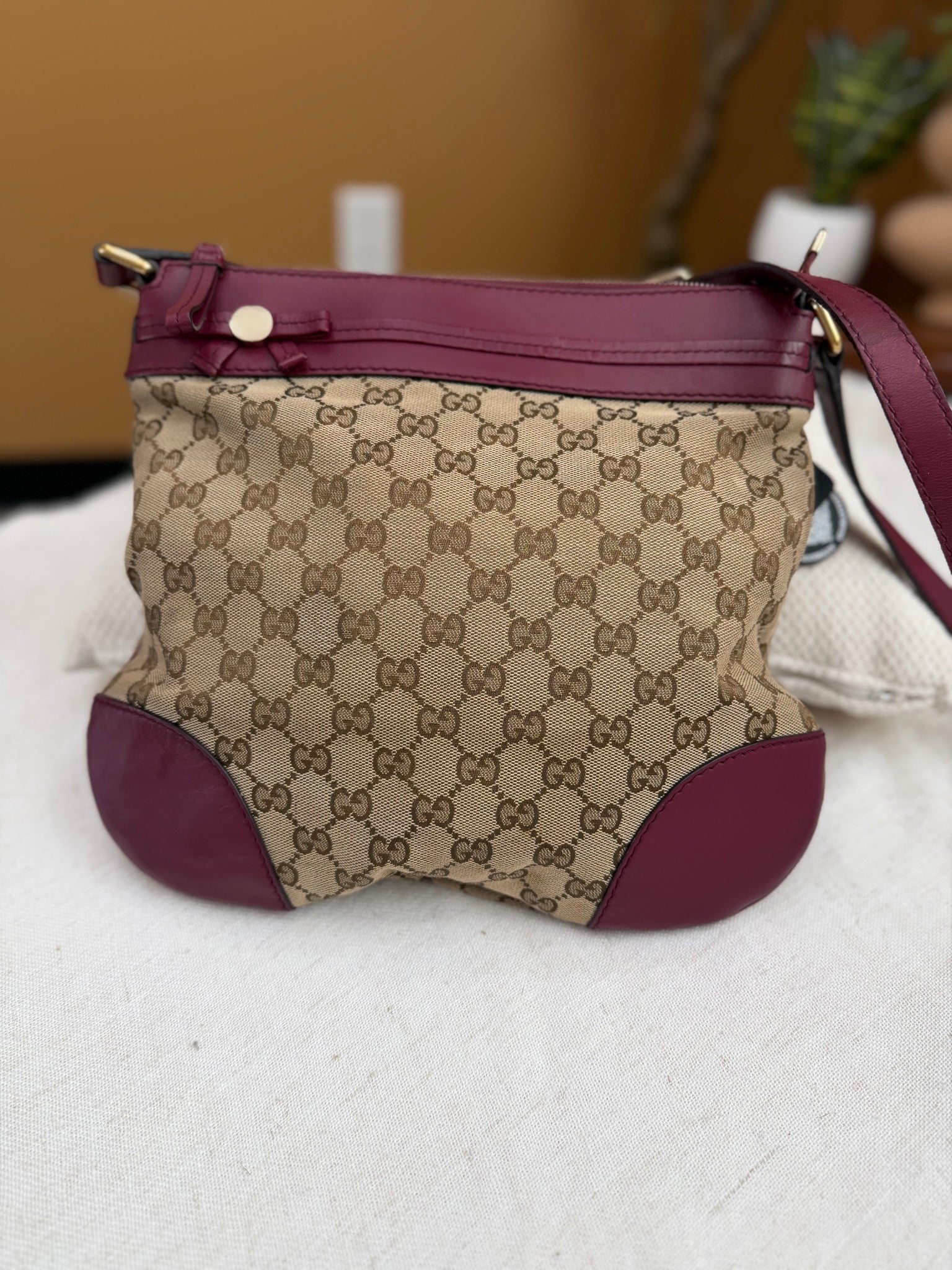 Gucci Brown GG Print Mayfair Crossbody Bag