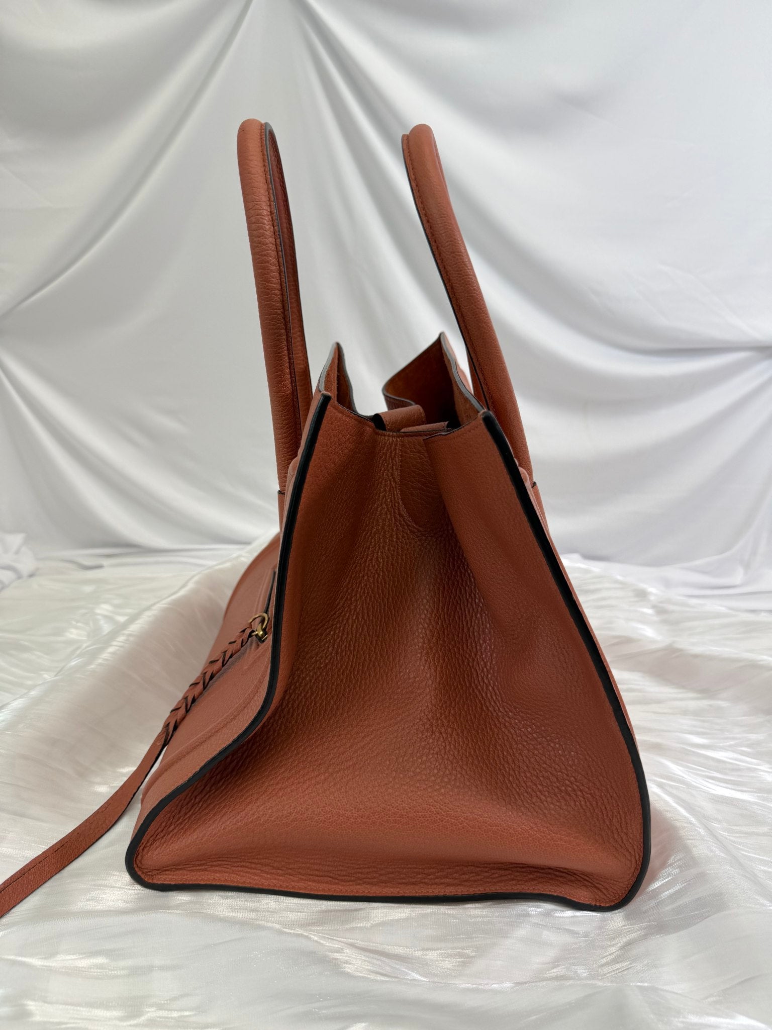 Celine Terracotta Pink Leather Medium Phantom Luggage Tote