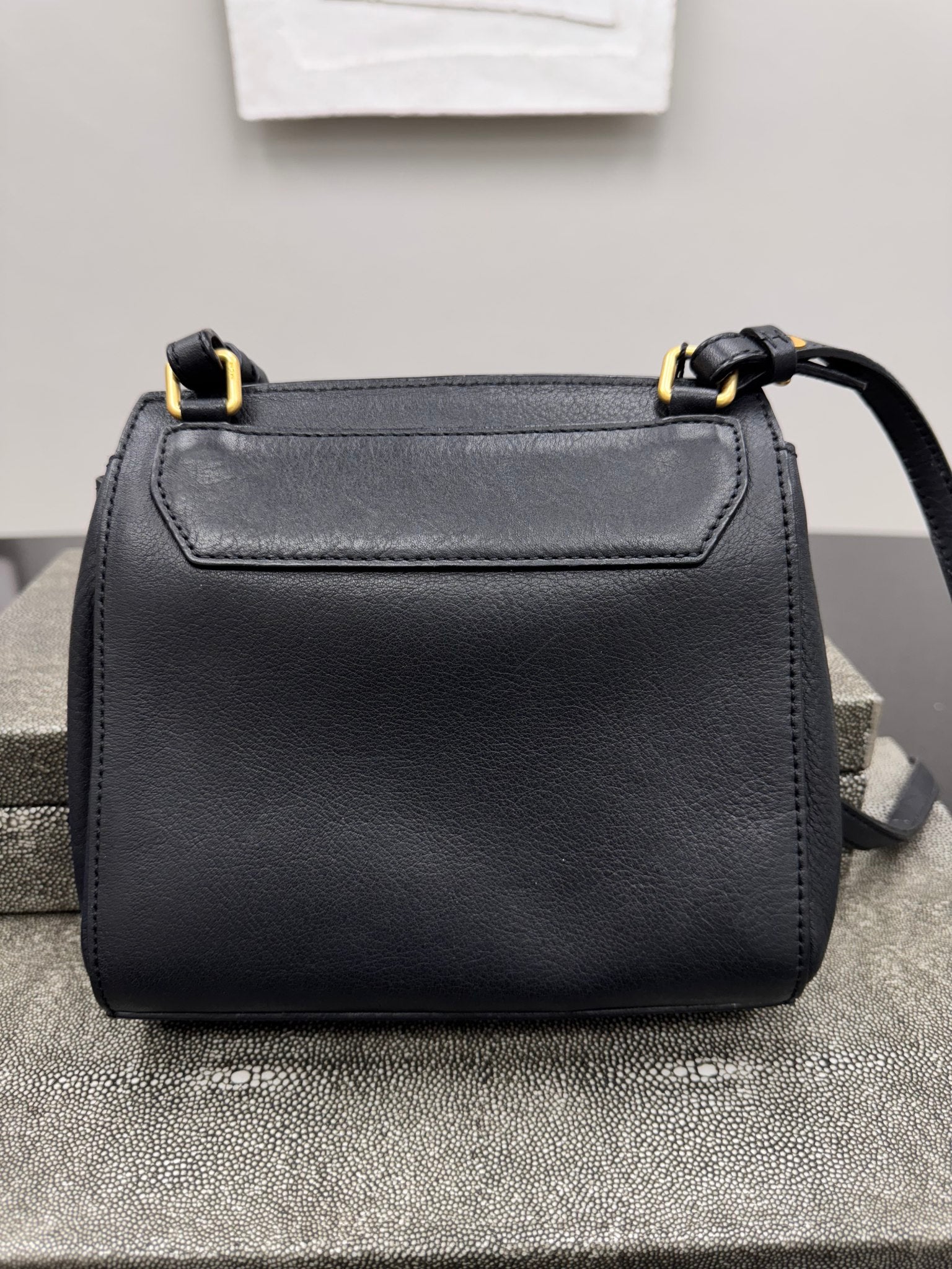 MCM Black And Green Snakeskin Leather Crossbody Bag