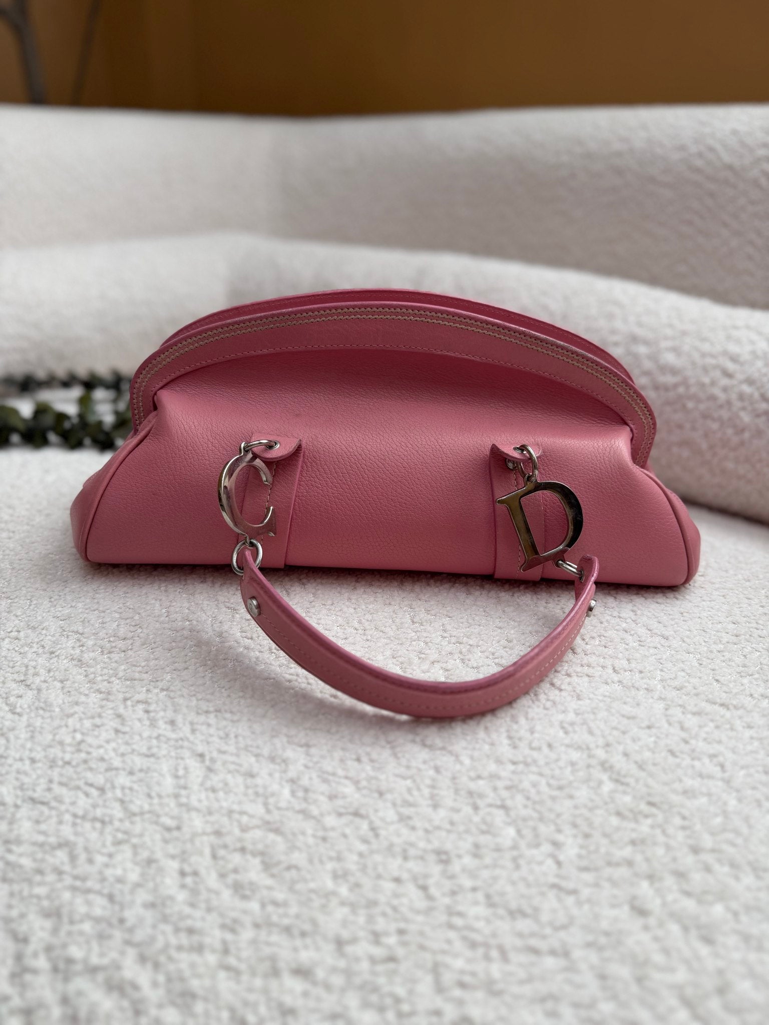 Christian Dior Pink Leather CD Doctor Bag