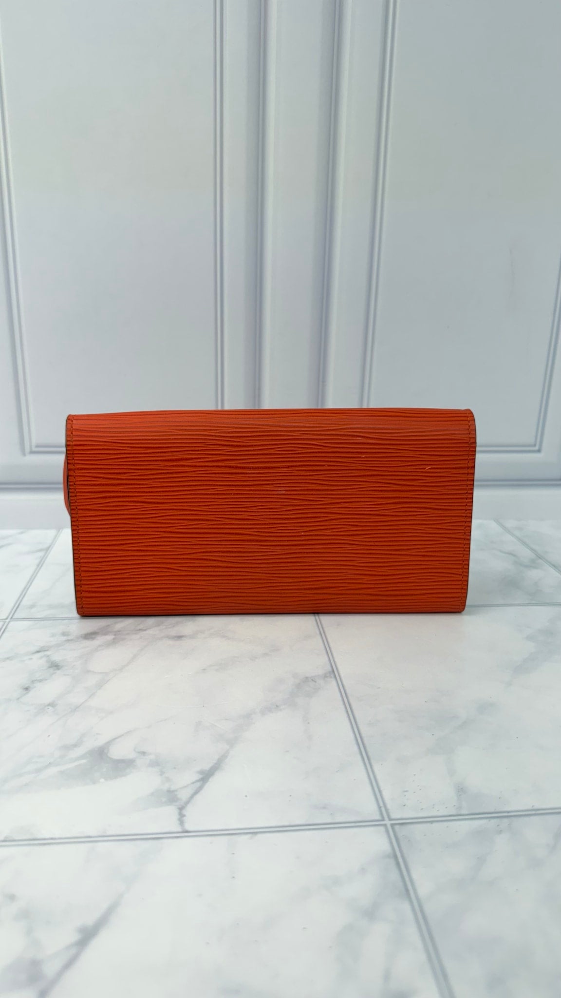 LIKE NEW - Louis Vuitton Orange Epi Leather Long Wallet