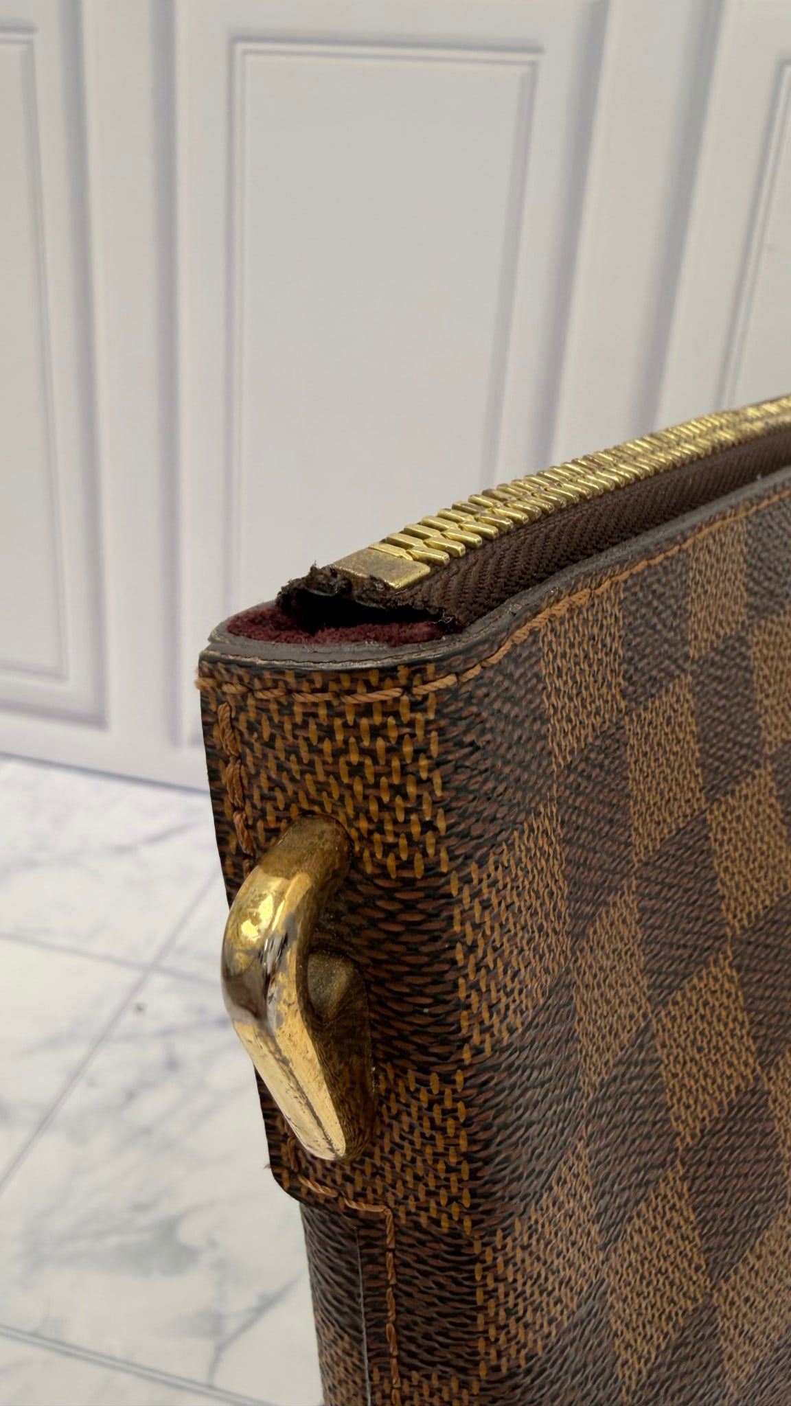 Louis Vuitton Damier Ebene Belmont Tote Bag