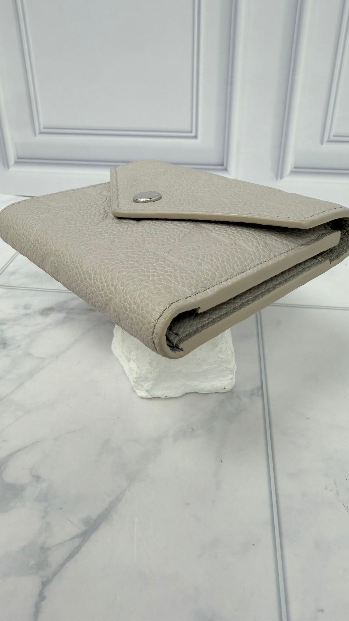 Louis Vuitton Grey Empreinte Leather Compact Wallet