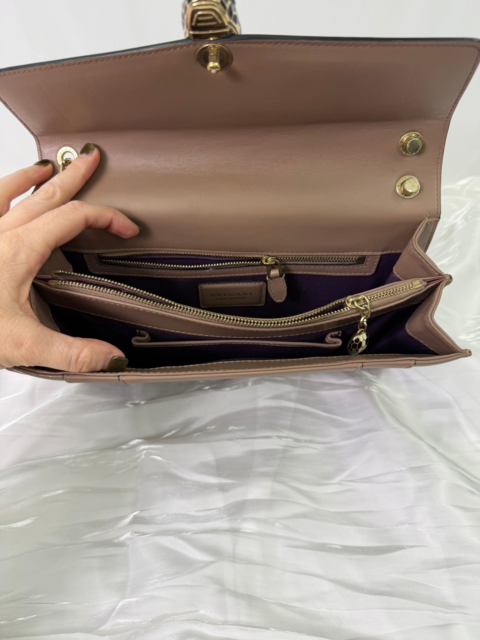 Bvlgari Brown Leather Serpenti Forever Bag