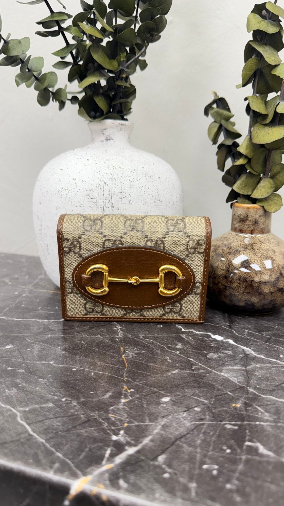 Gucci GG Supreme Horsebit Compact Wallet