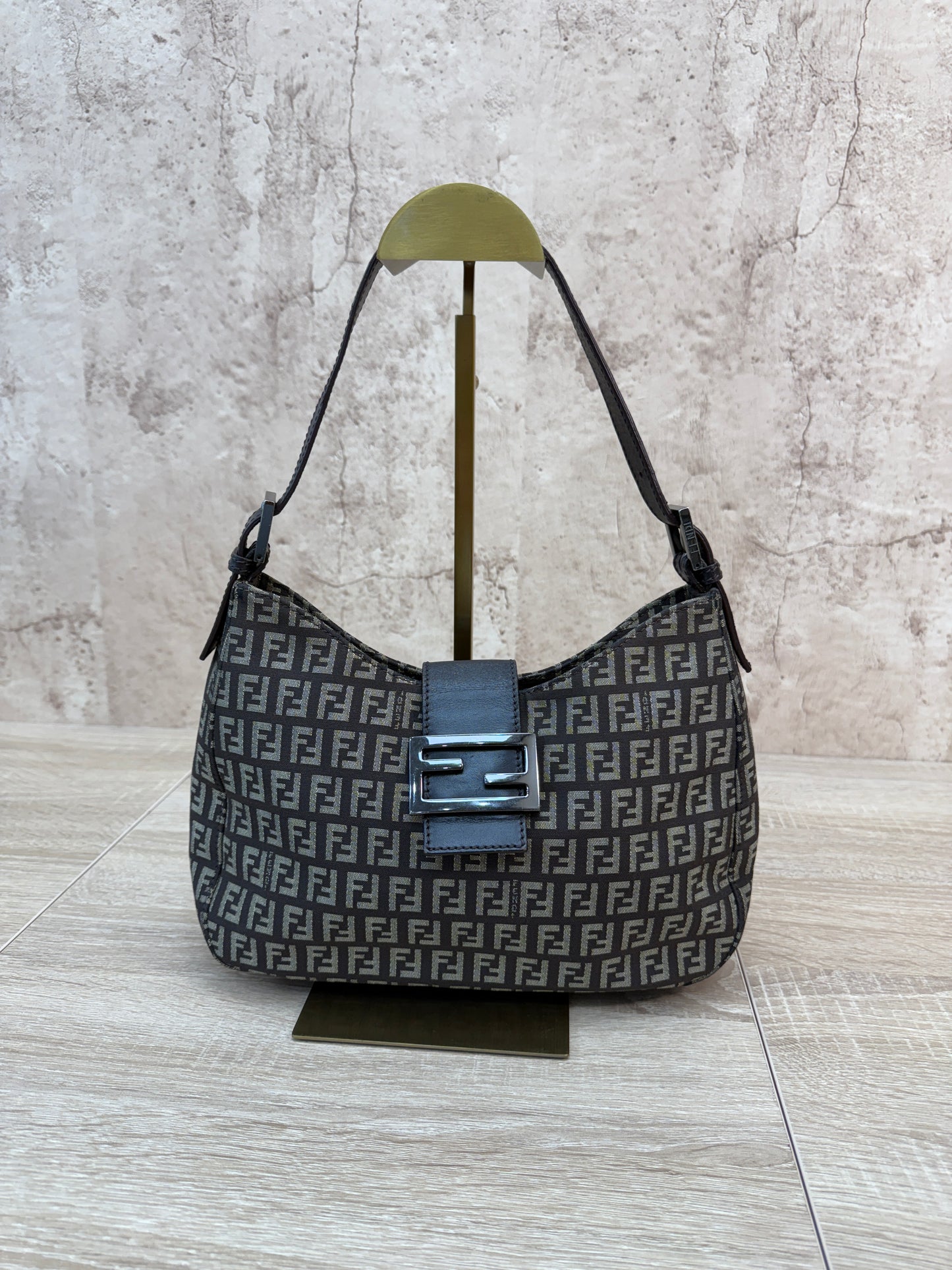 Fendi Zucchino Canvas Vintage Hobo Bag