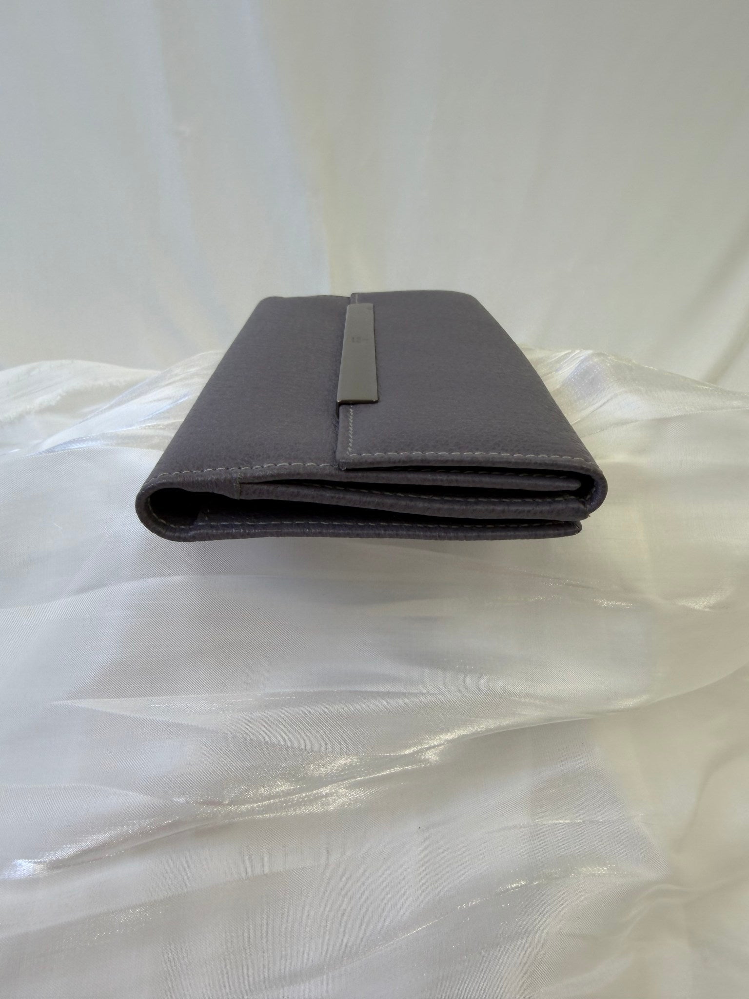 Gucci Lavender Leather Long Snap Wallet