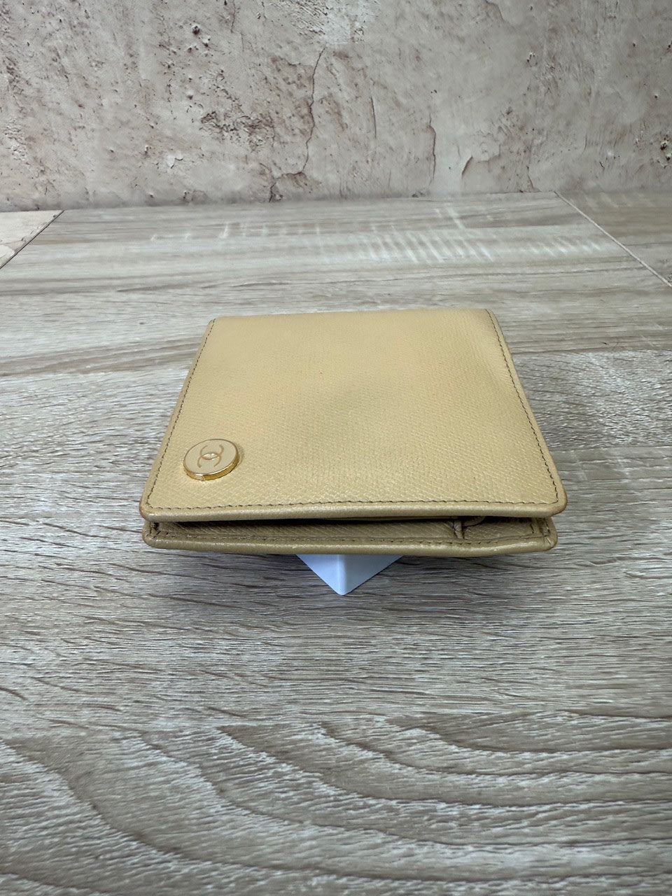 Chanel Tan Caviar Bifold Wallet