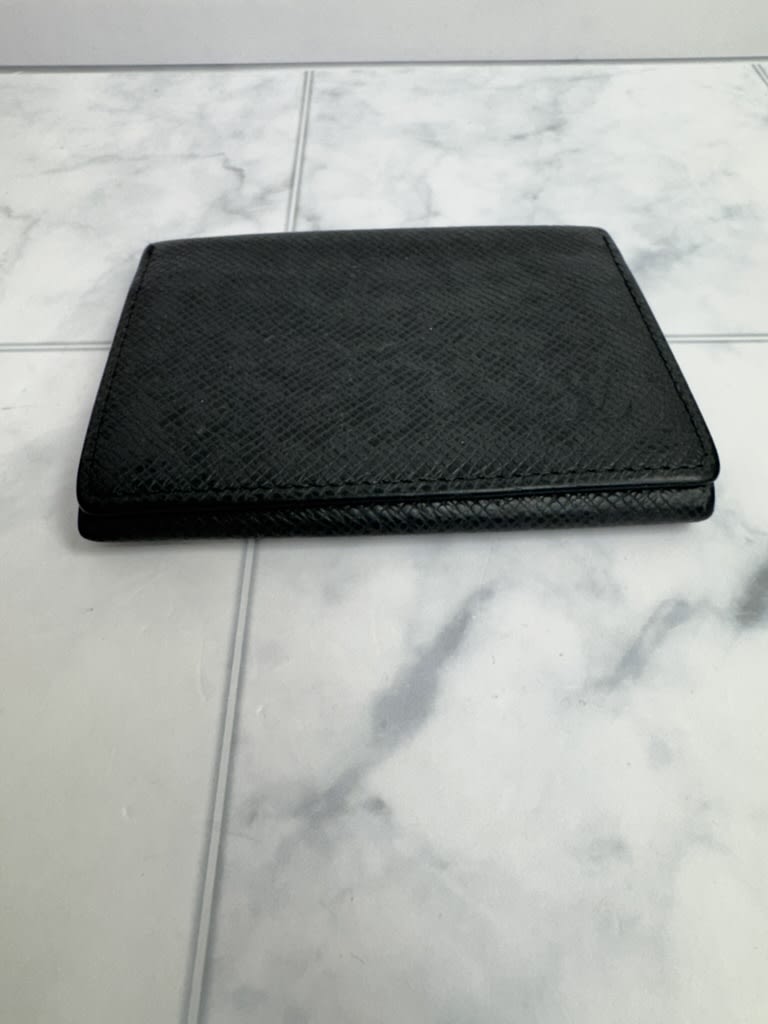 Louis Vuitton Black Taiga Leather Card Case