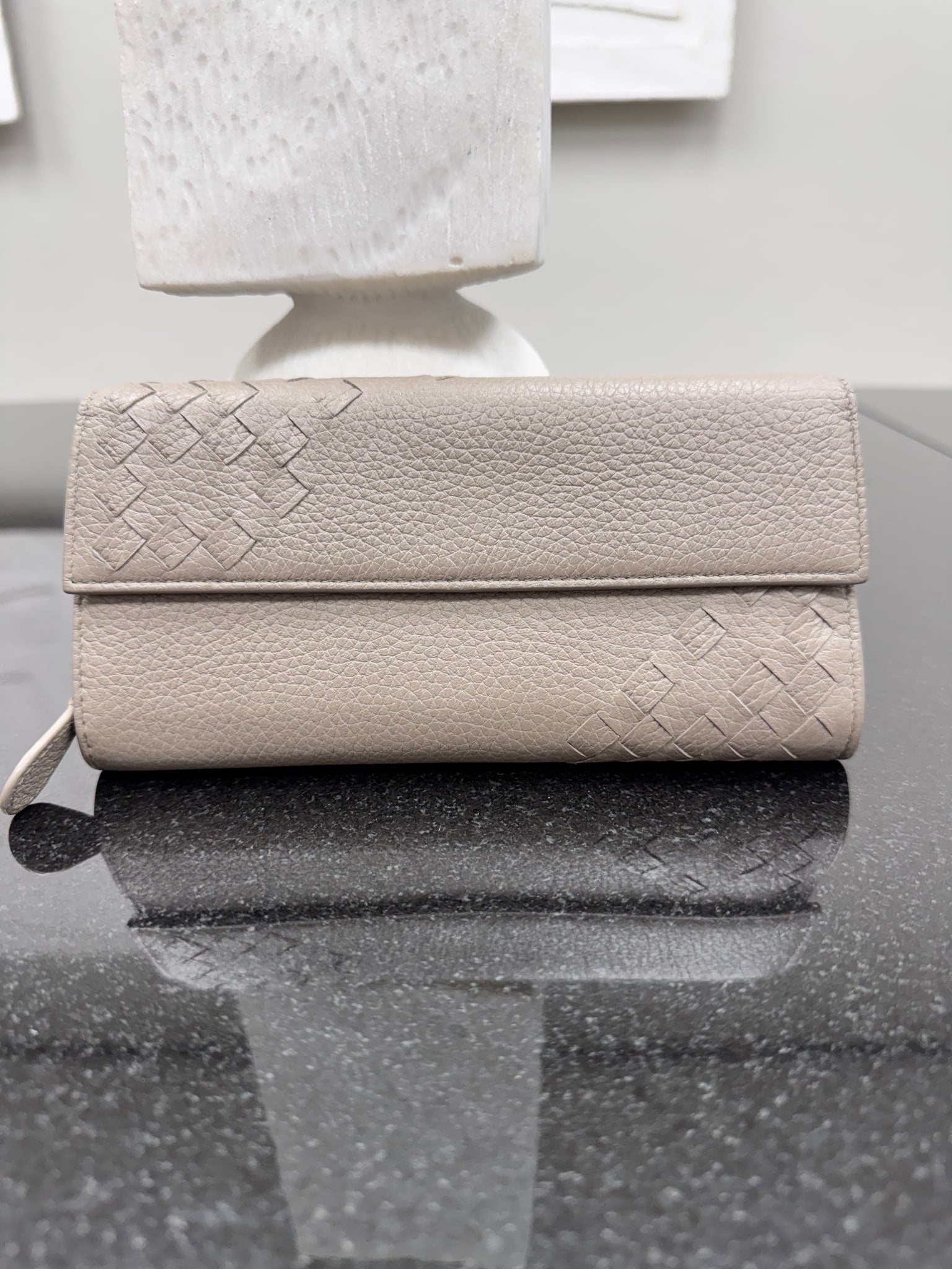 Bottega Veneta Taupe Intrecciato Leather Long Continental Wallet