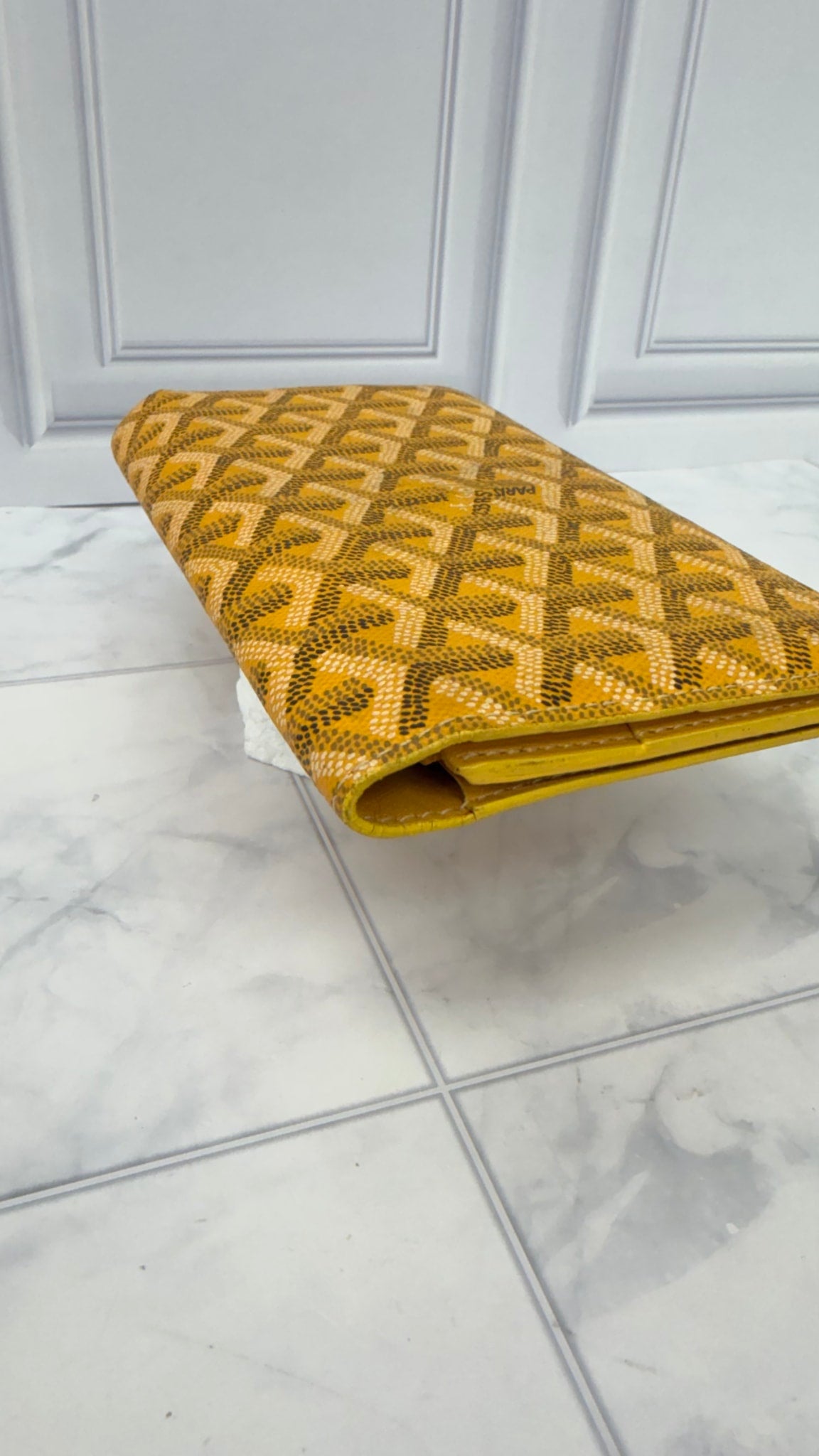 Goyard Yellow Goyardine Richelieu Long Wallet