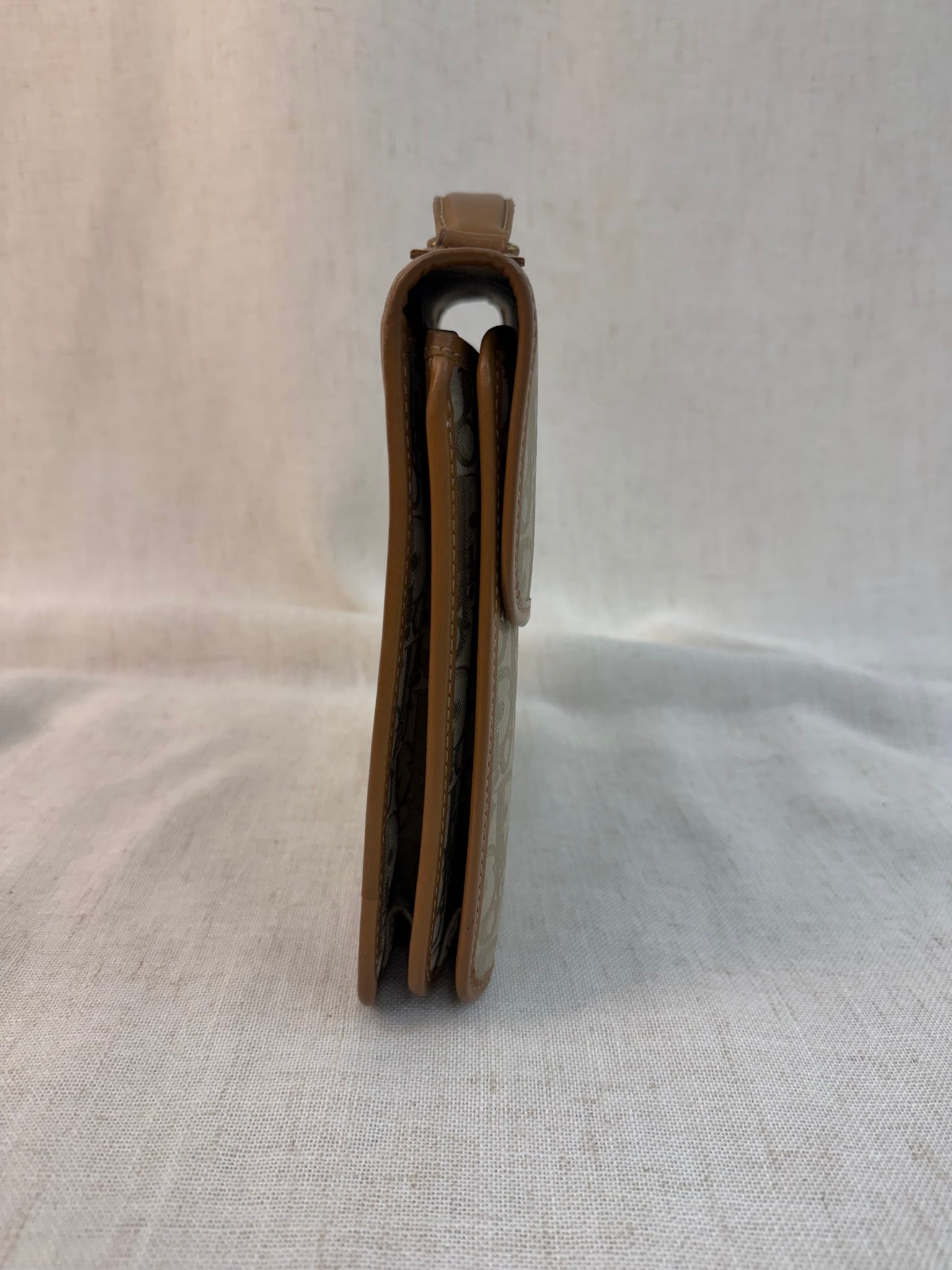 Christian Dior Brown Canvas Vintage Trotter Top Handle