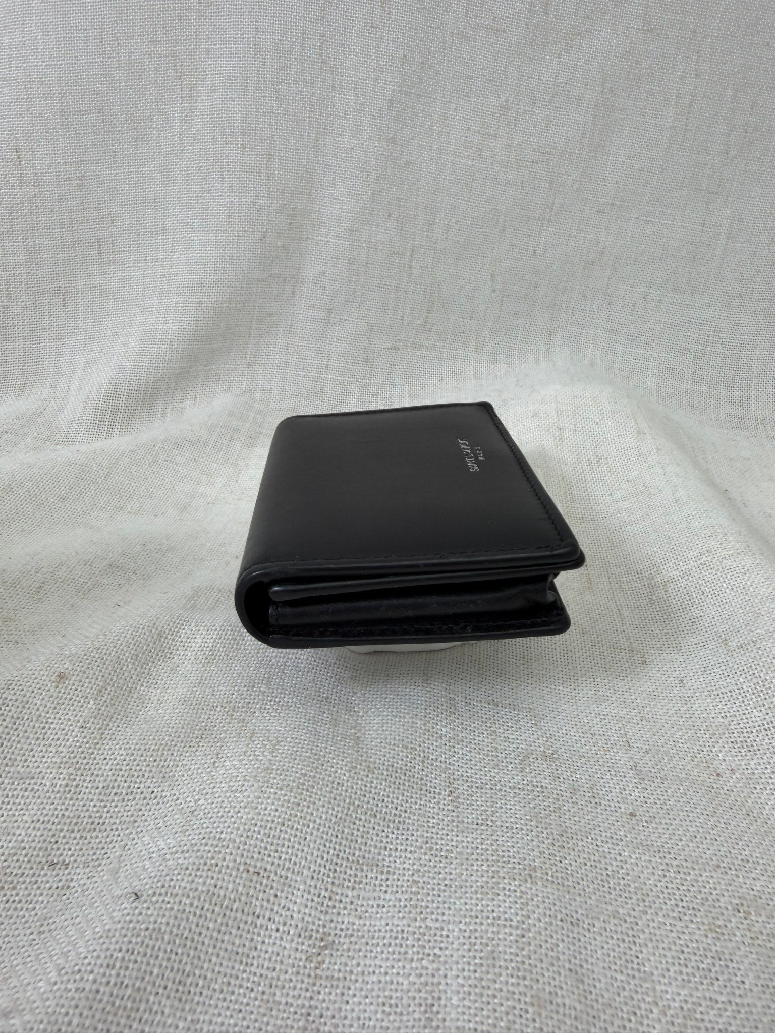 Saint Laurent YSL Black Leather Bifold Wallet