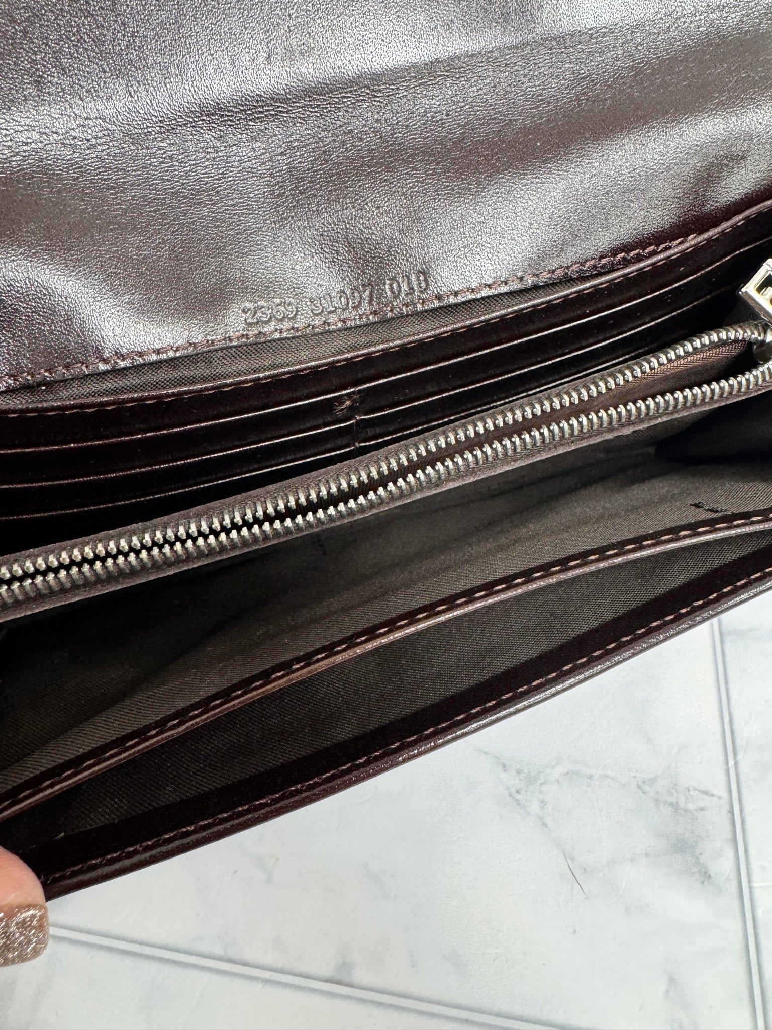 Fendi Brown Zucca Canvas Long Wallet