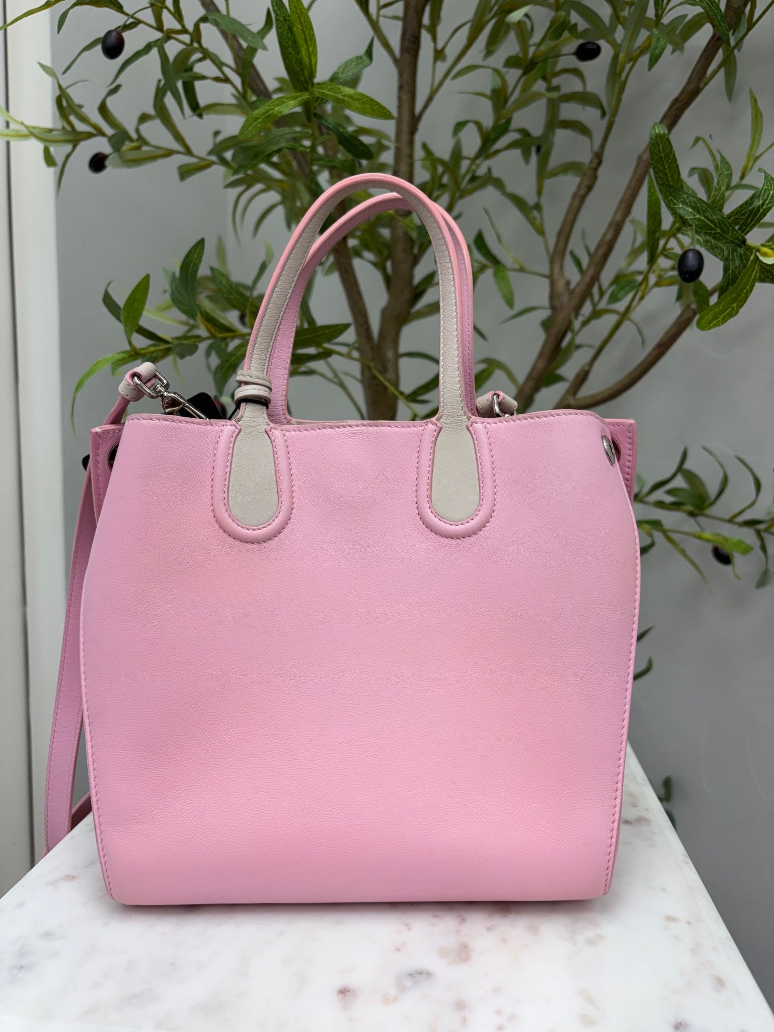 Christian Dior Pink Leather Addict Tote Bag