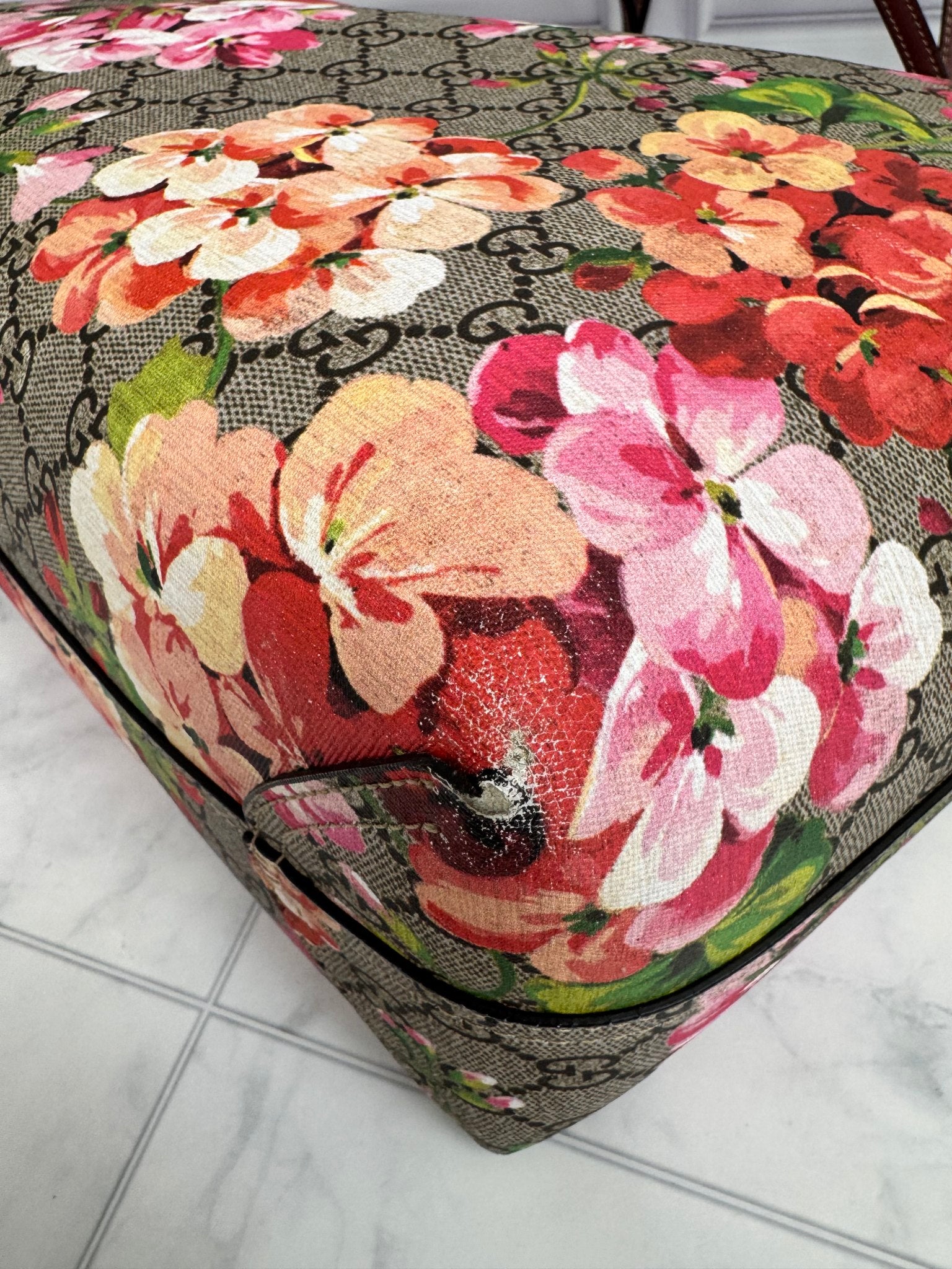 Gucci Bloom Multicolor Coated Canvas Reversible Tote & Wallet Bundle