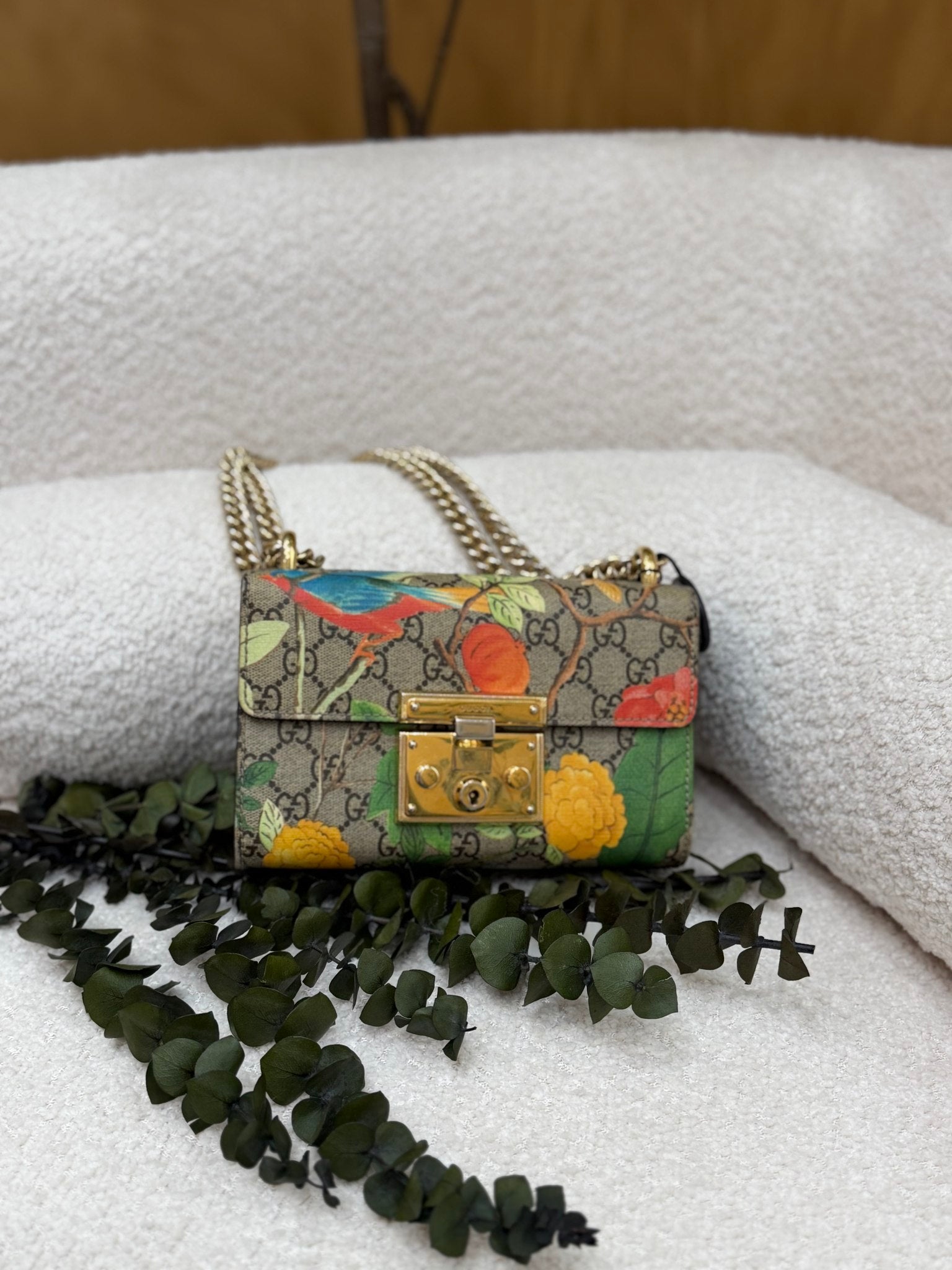 Gucci GG Supreme Coated Canvas Floral Padlock